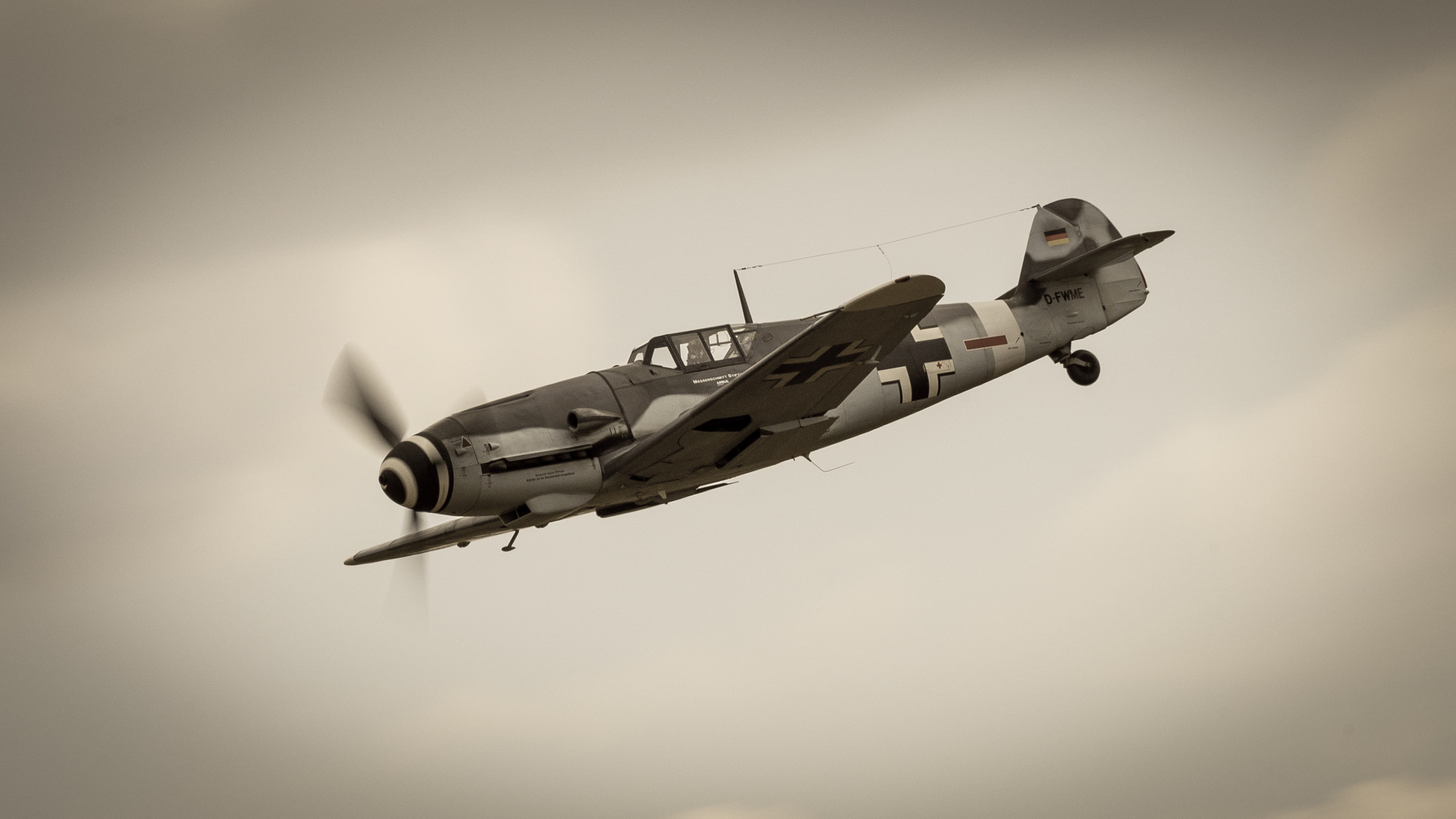 Messerschmitt Bf.109, German, 2K, fighter, single-engine, piston, Me-109, HD Wallpaper