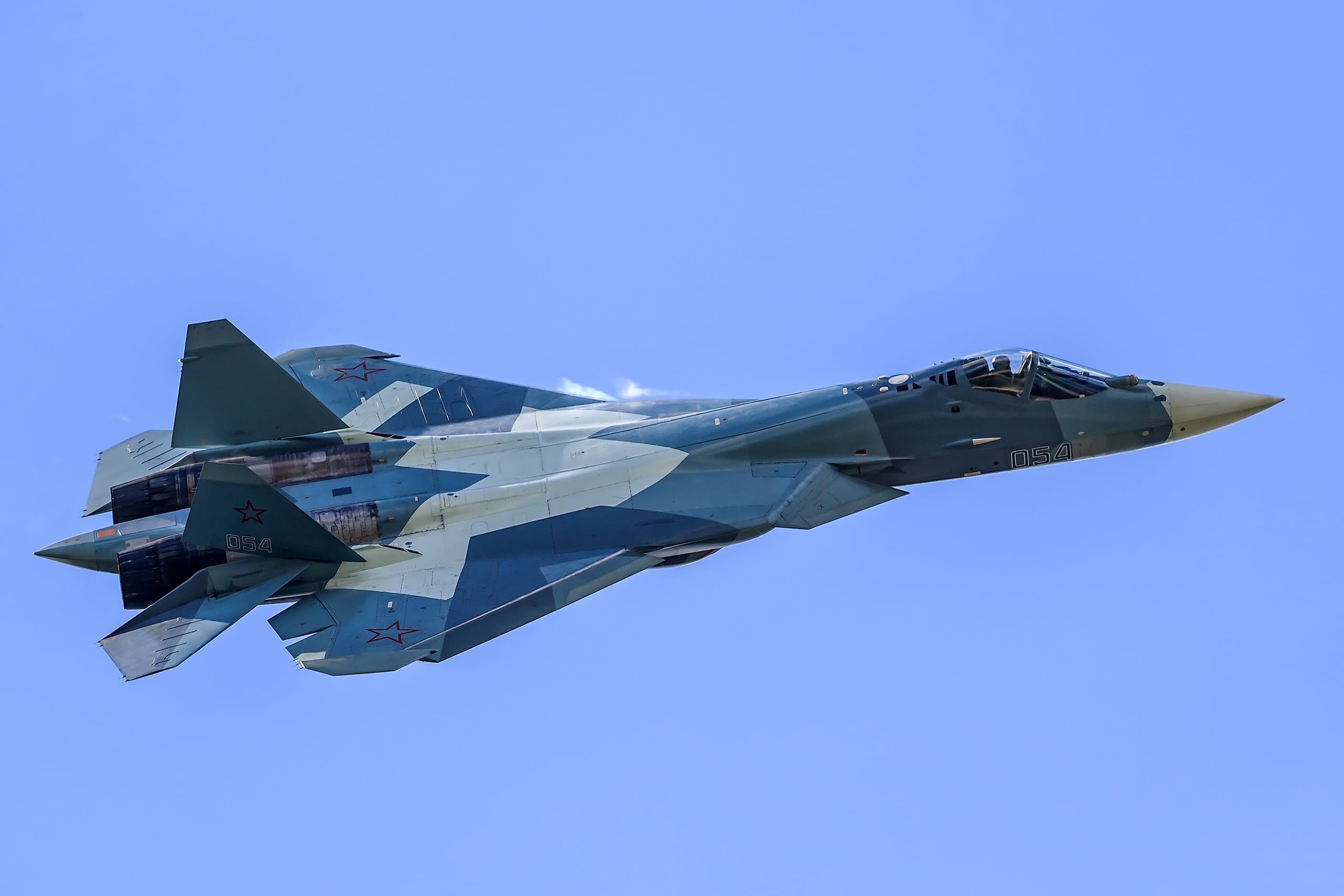 " PAK FA", Russia, Su-57, multifunction, fighter, jet, black, 2K, T-50, gray, HD Wallpaper