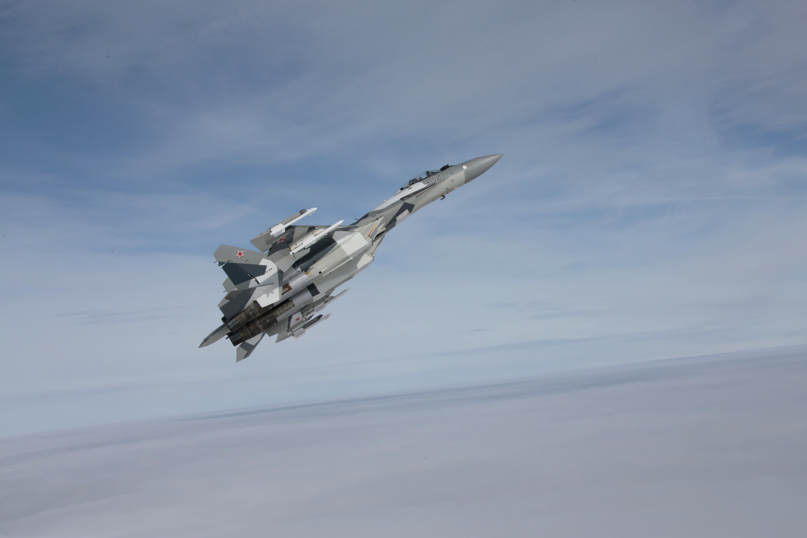 transportation, low angle view, jet, motion, airplane, Russian, Russia, flying, BBC, no people, outdoors, super-maneuverable, military, day, HD Wallpaper