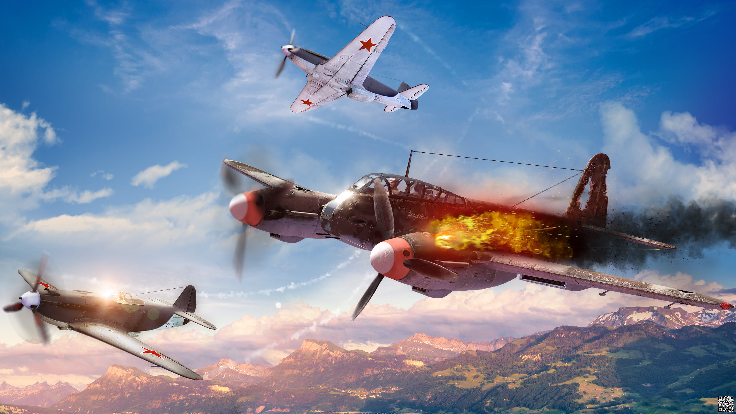 cloud - Sky, business, aerospace Industry, sky, blue, helicopter, aerial View, outdoors, fighter, air Vehicle, 2K, nature, no people, air, war thunder, HD Wallpaper
