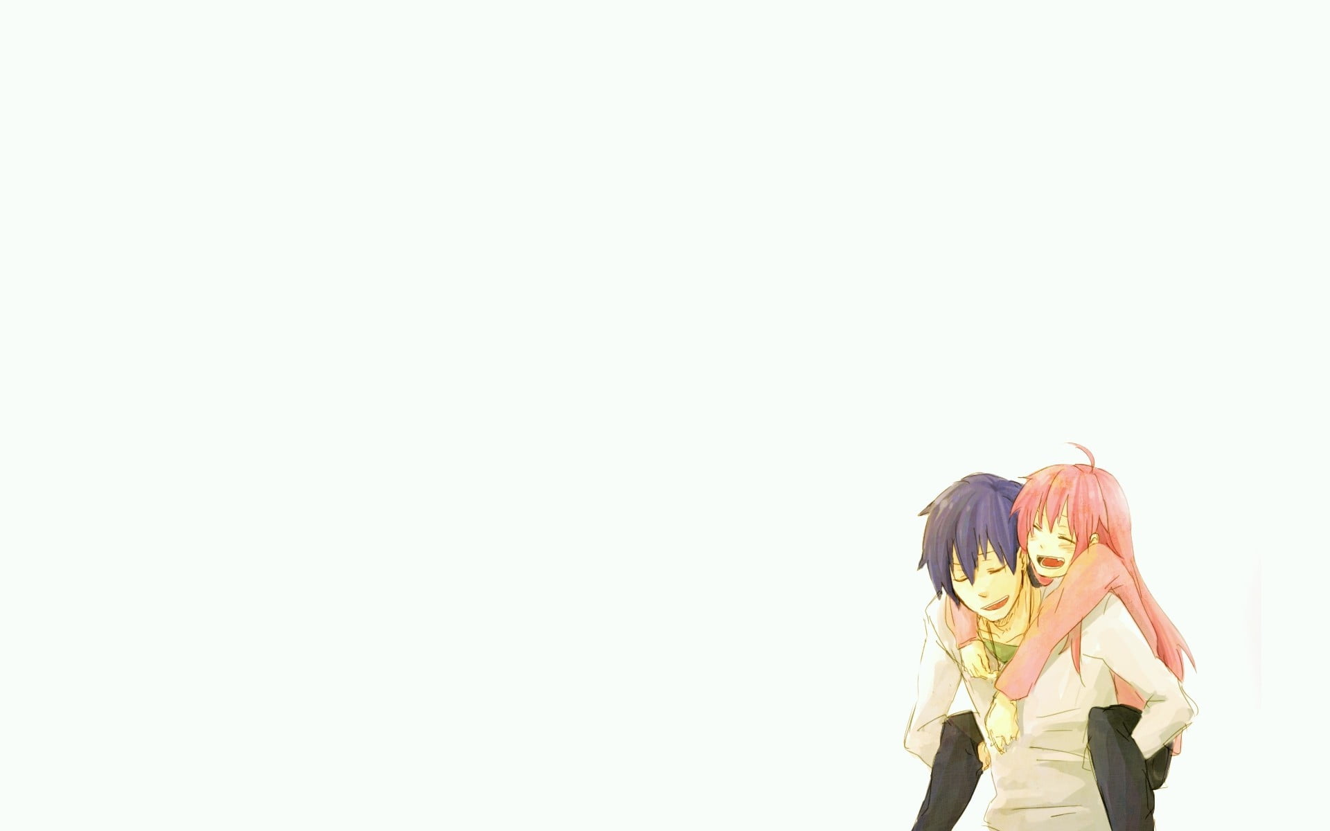 leisure activity, white background, two people, lifestyles, copy space, three quarter length, adult, rear view, Angel Beats!, people, casual clothing, females, HD Wallpaper