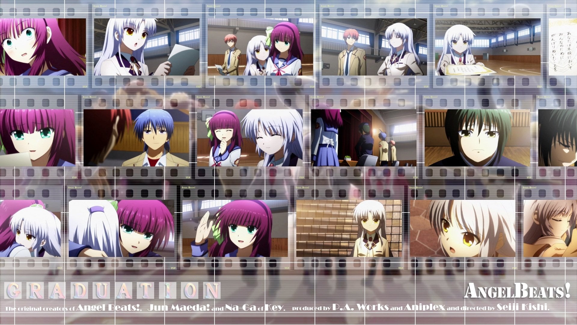 adult, 1080P, window, reflection, group of people, day, large group of people, architecture, retail, Kanade Tachibana, men, human representation, Angel Beats!, HD Wallpaper