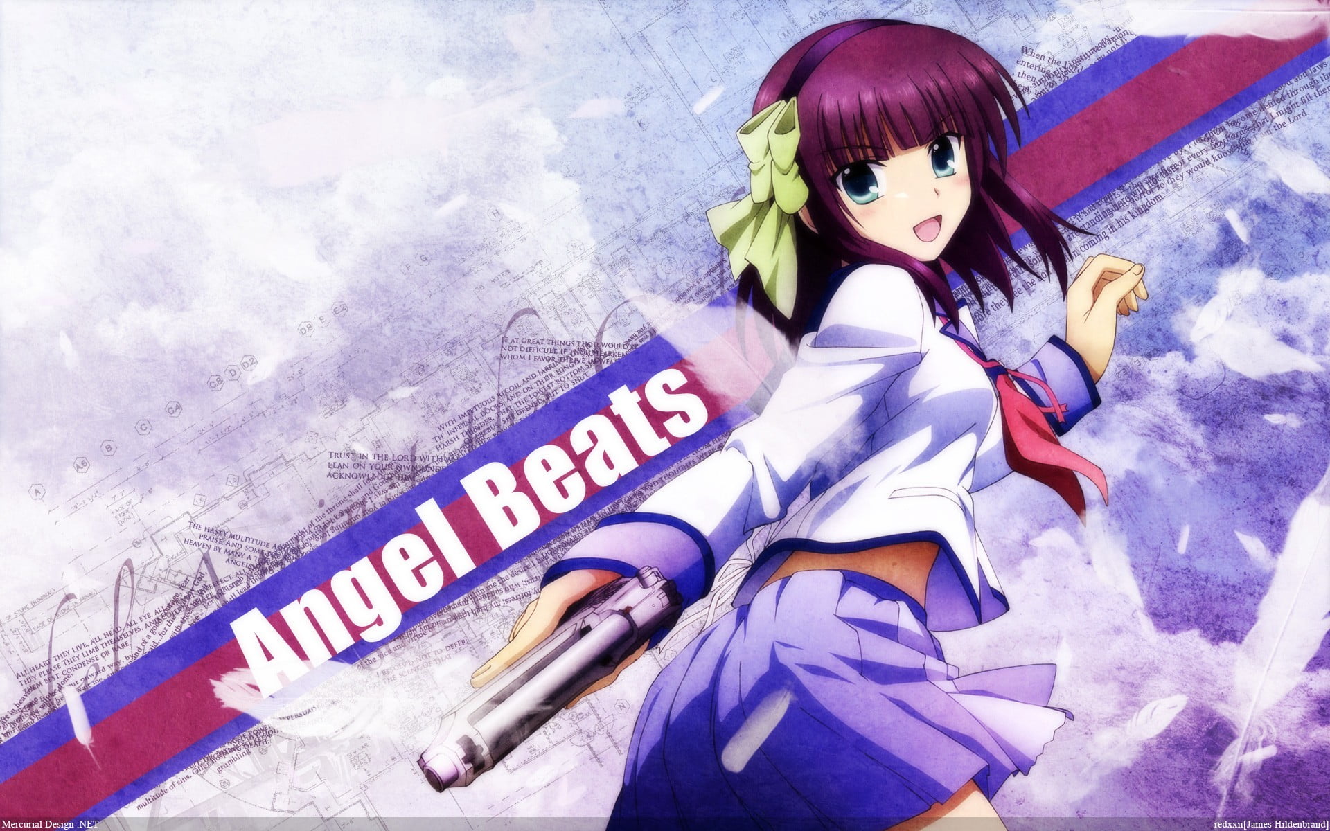 Angel Beats!, young women, Nakamura Yuri, three quarter length, beauty, young adult, 1080P, one person, front view, real people, standing, day, dyed hair, HD Wallpaper