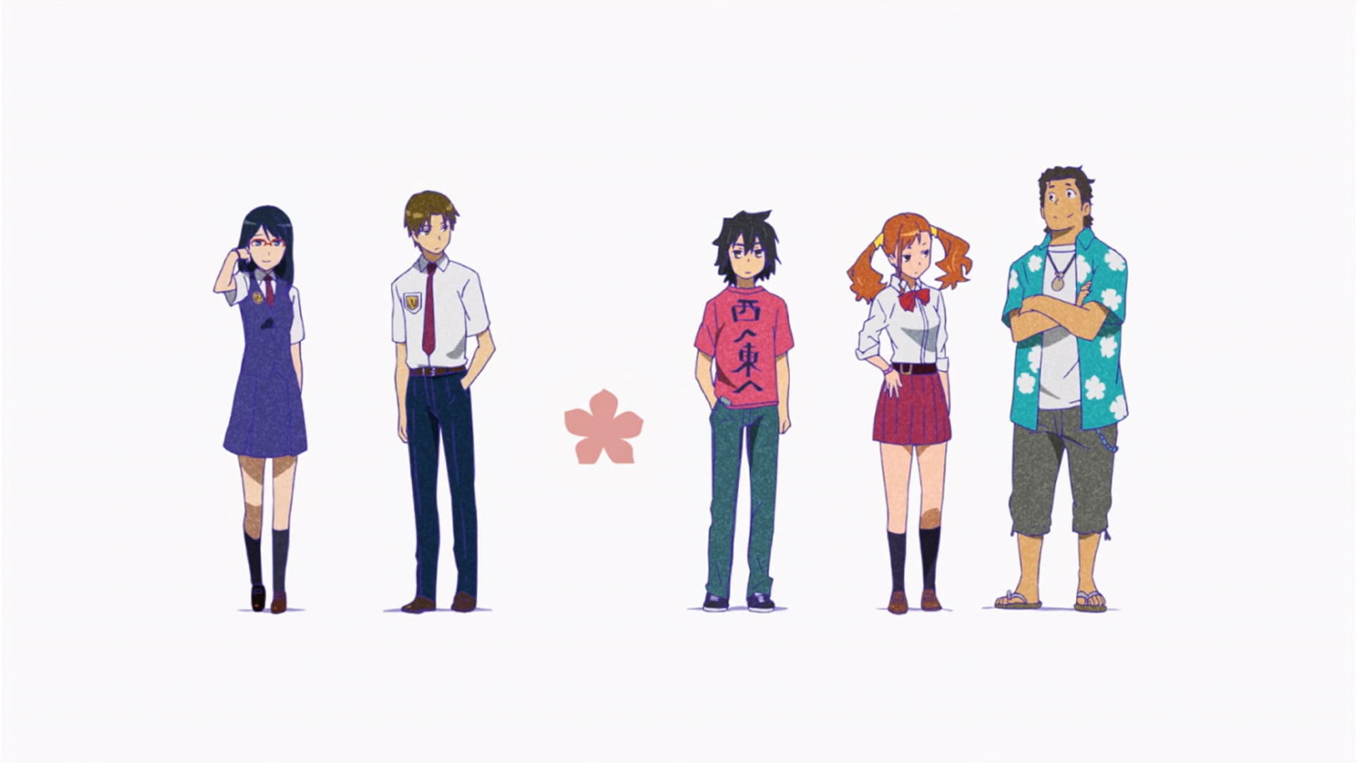 indoors, males, in a row, studio shot, 1080P, standing, young women, women, females, adult, young adult, people, full length, cut out, Ano Hi Mita Hana no Namae wo Bokutachi wa Mada Shiranai, HD Wallpaper