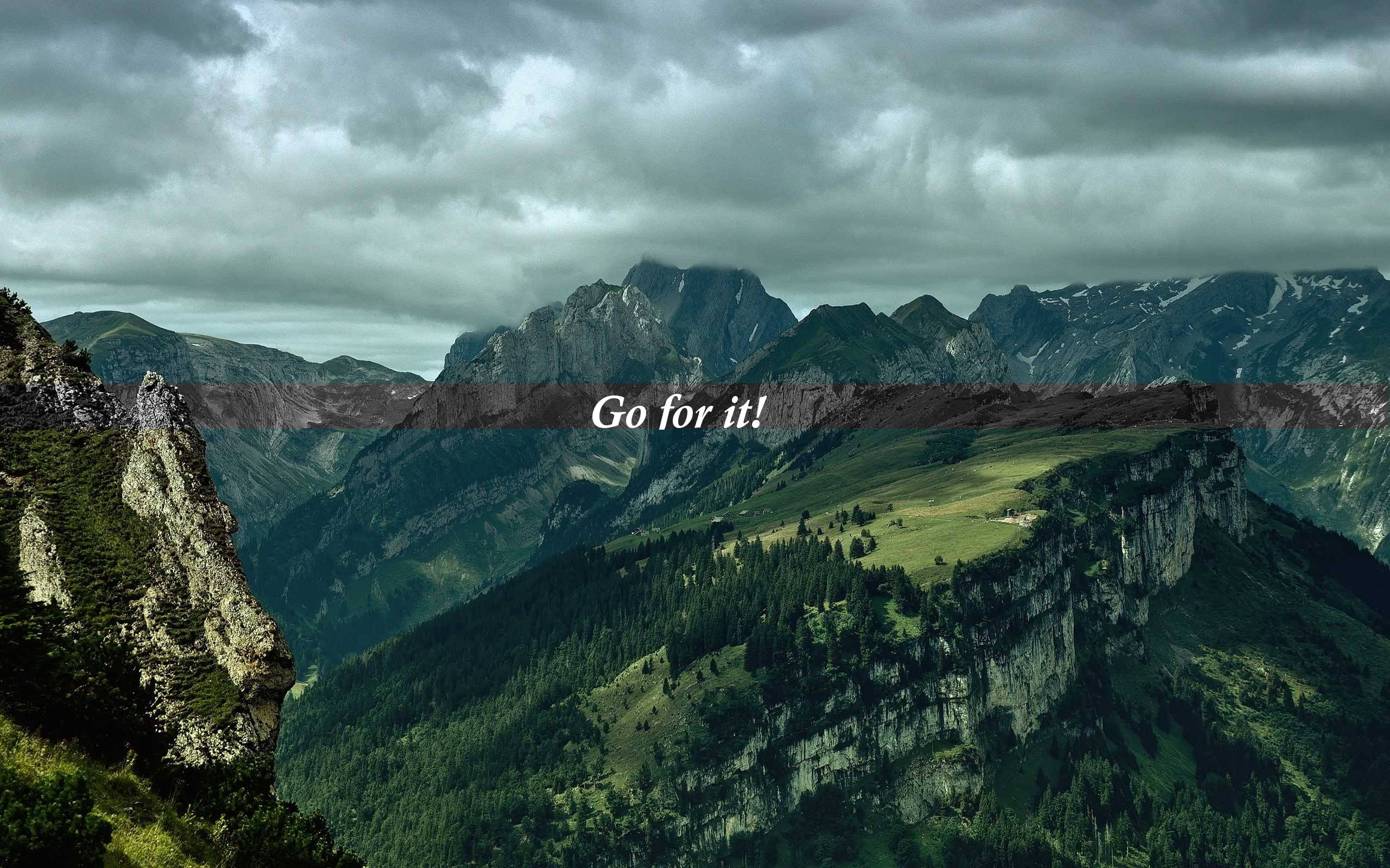landscape, mountain range, leafed, motivational, cloud - sky, tranquil scene, plant, text, 2K, mountain, mountain peak, sky, non-urban scene, land, tranquility, HD Wallpaper