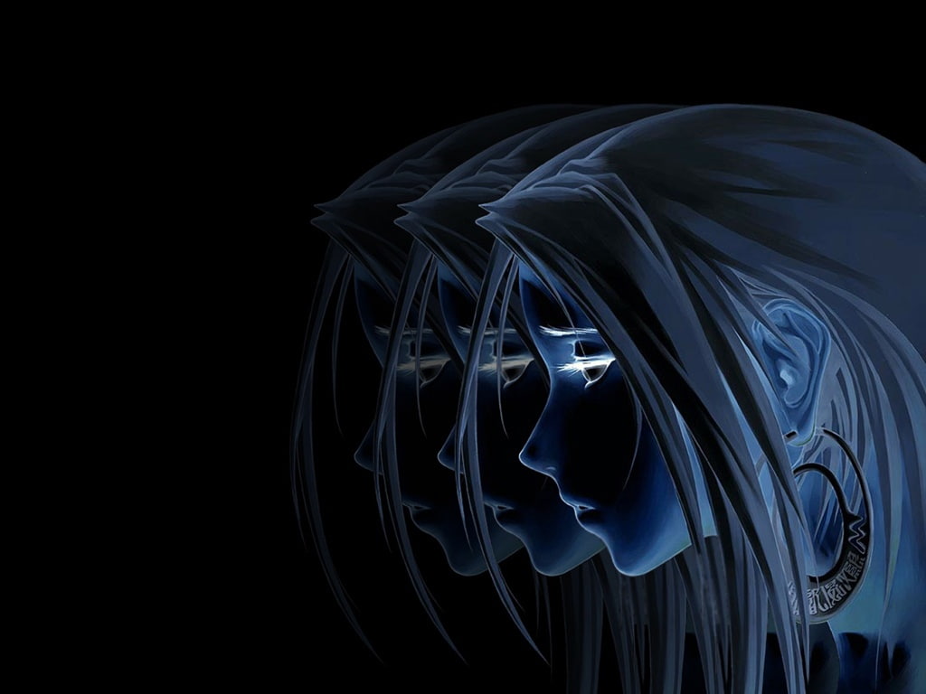 Abstract, d, Blue, 3D, 480P, girls, art, CG, hd, girl, HD Wallpaper