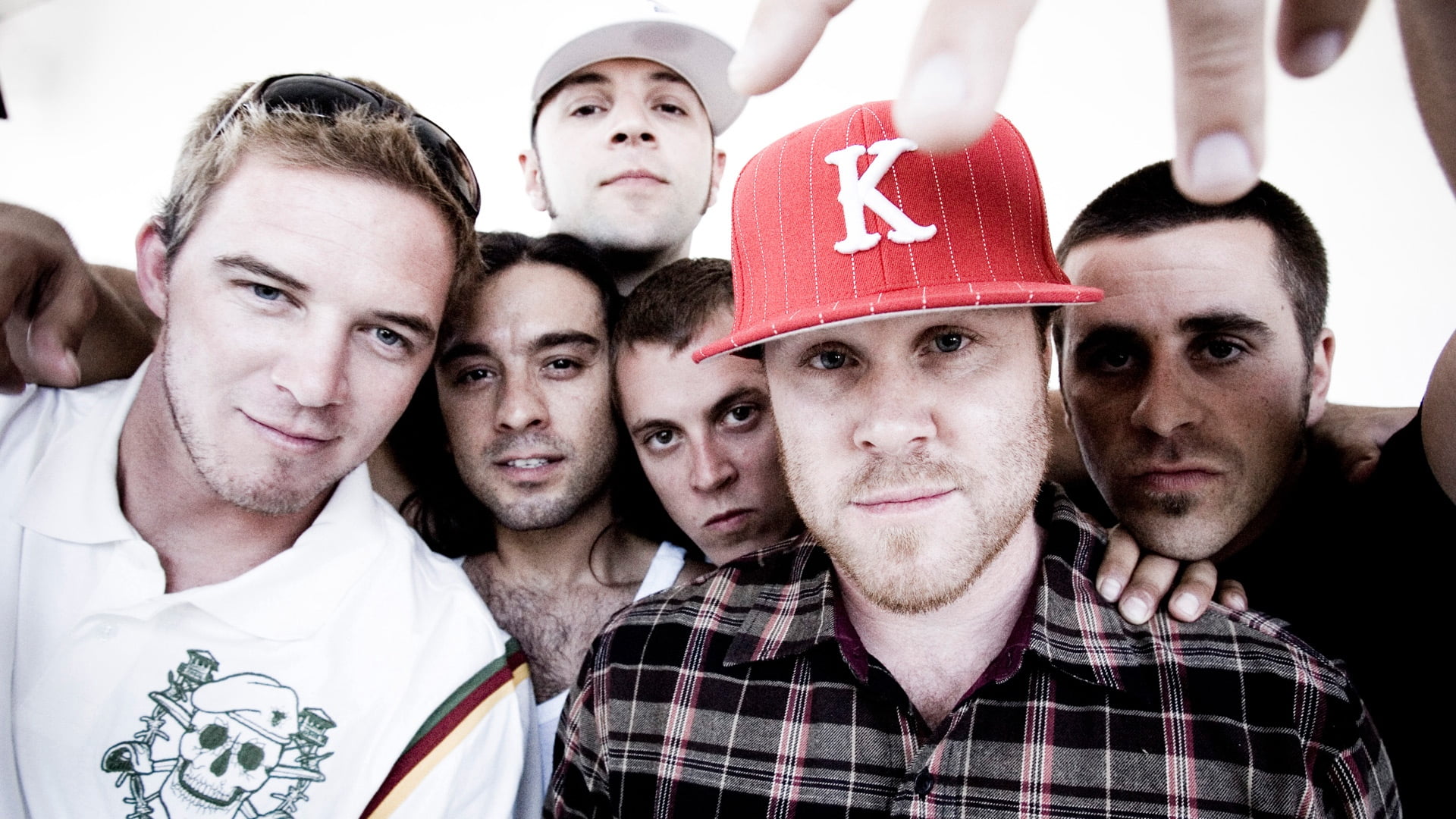 six, portrait, patriotism, band, shape, caps, looking at camera, men, front view, adult, young men, real people, slightly stoopid, indoors, look, group of people, HD Wallpaper