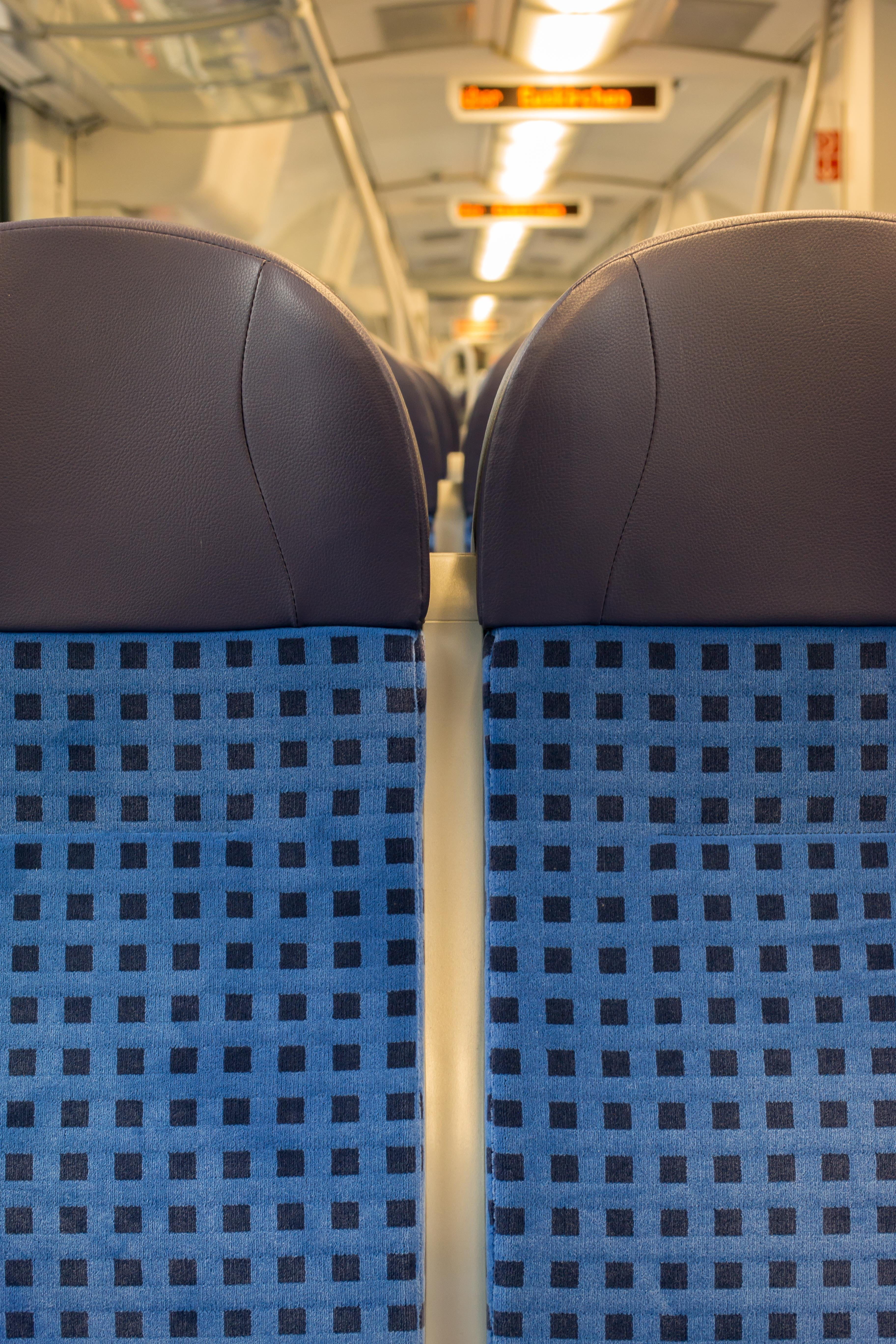 no people, mode of transportation, exit, motor vehicle, land vehicle, transportation, train, indoors, vehicle interior, upholstery, vehicle seat, focus on foreground, Phone HD Wallpaper