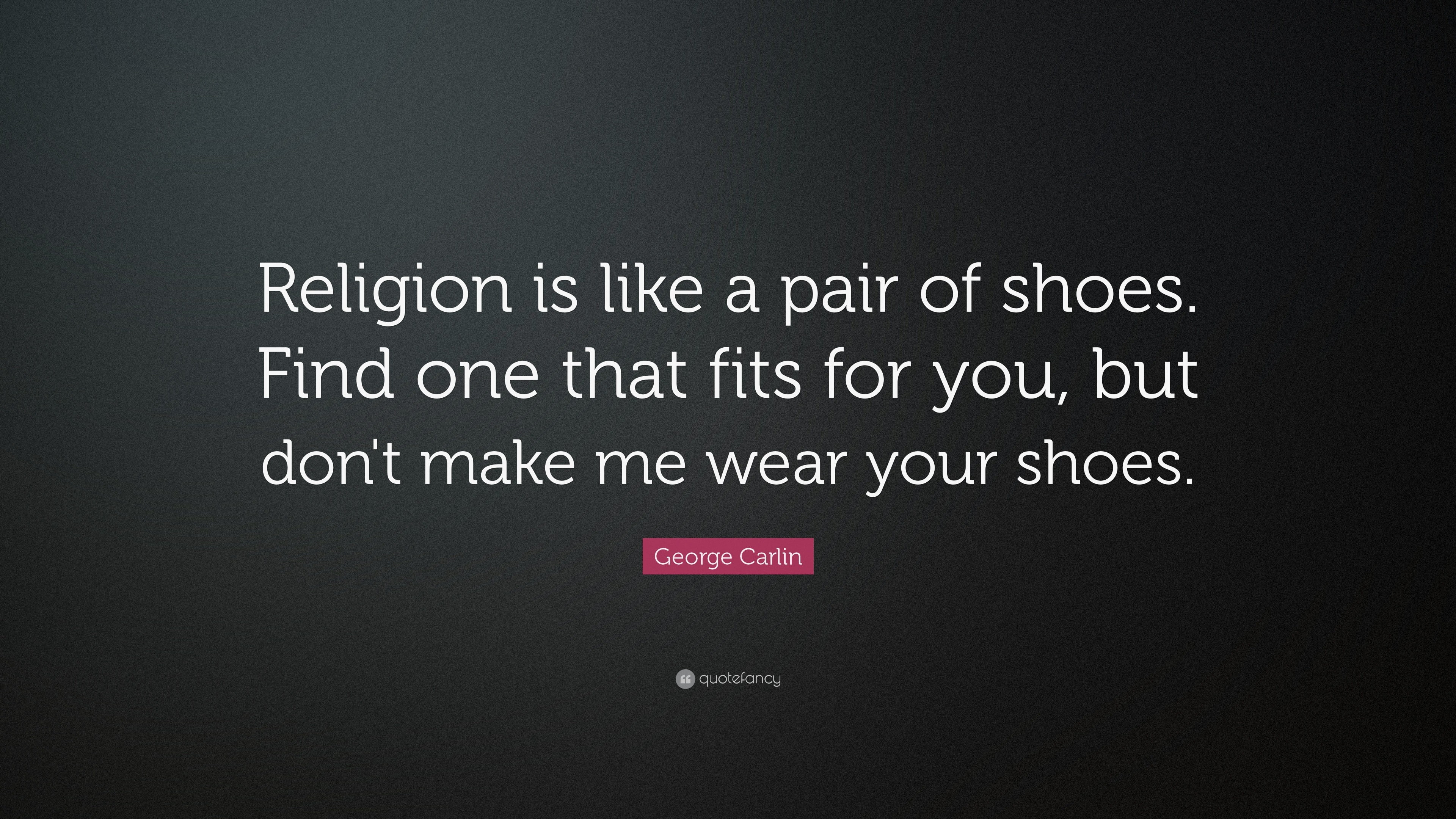 shoes, 4K, George Carlin, religion, simple background, inspirational, text, simple, quote, HD Wallpaper
