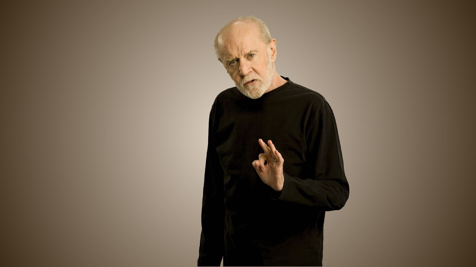 Hand, mature adult, Beard, 1080P, adult, colored background, studio shot, senior men, standing, one person, hair loss, men, white hair, George carlin, HD Wallpaper