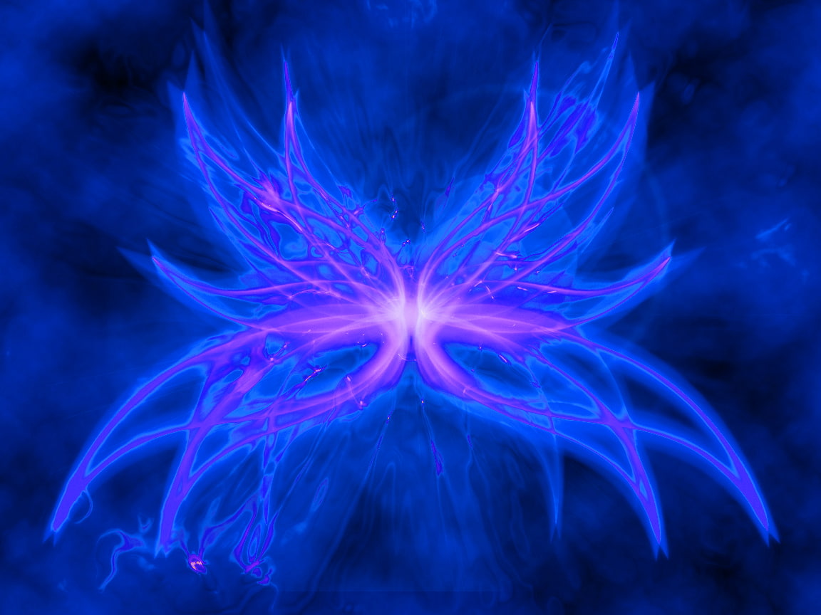 abstract, purple, 480P, white, dimensional, illustration, three, blue, hd, HD Wallpaper