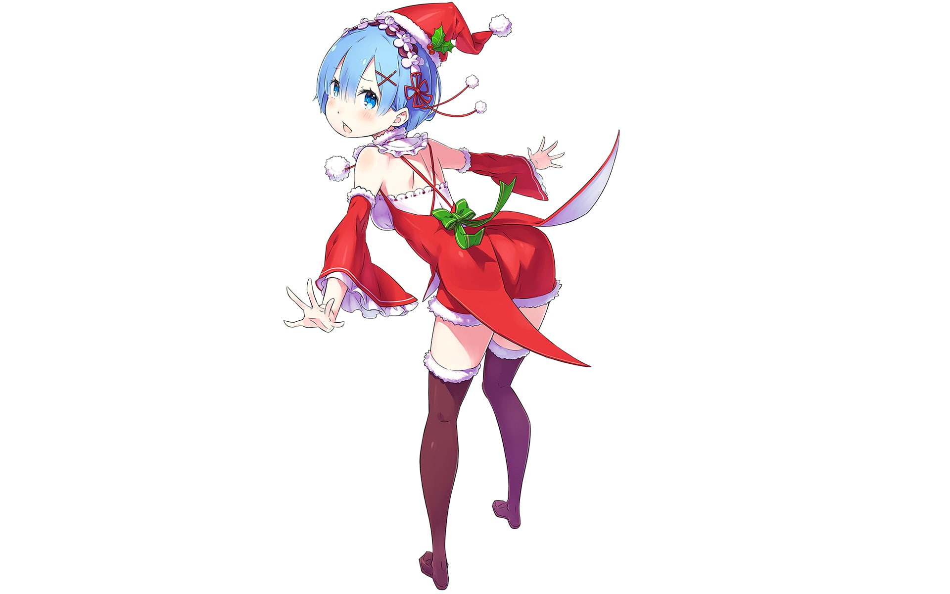 rose, women, rose - flower, ribbon, flowering plant, rezero starting life in another world, copy space, flower, vulnerability, red, holding, one person, HD Wallpaper