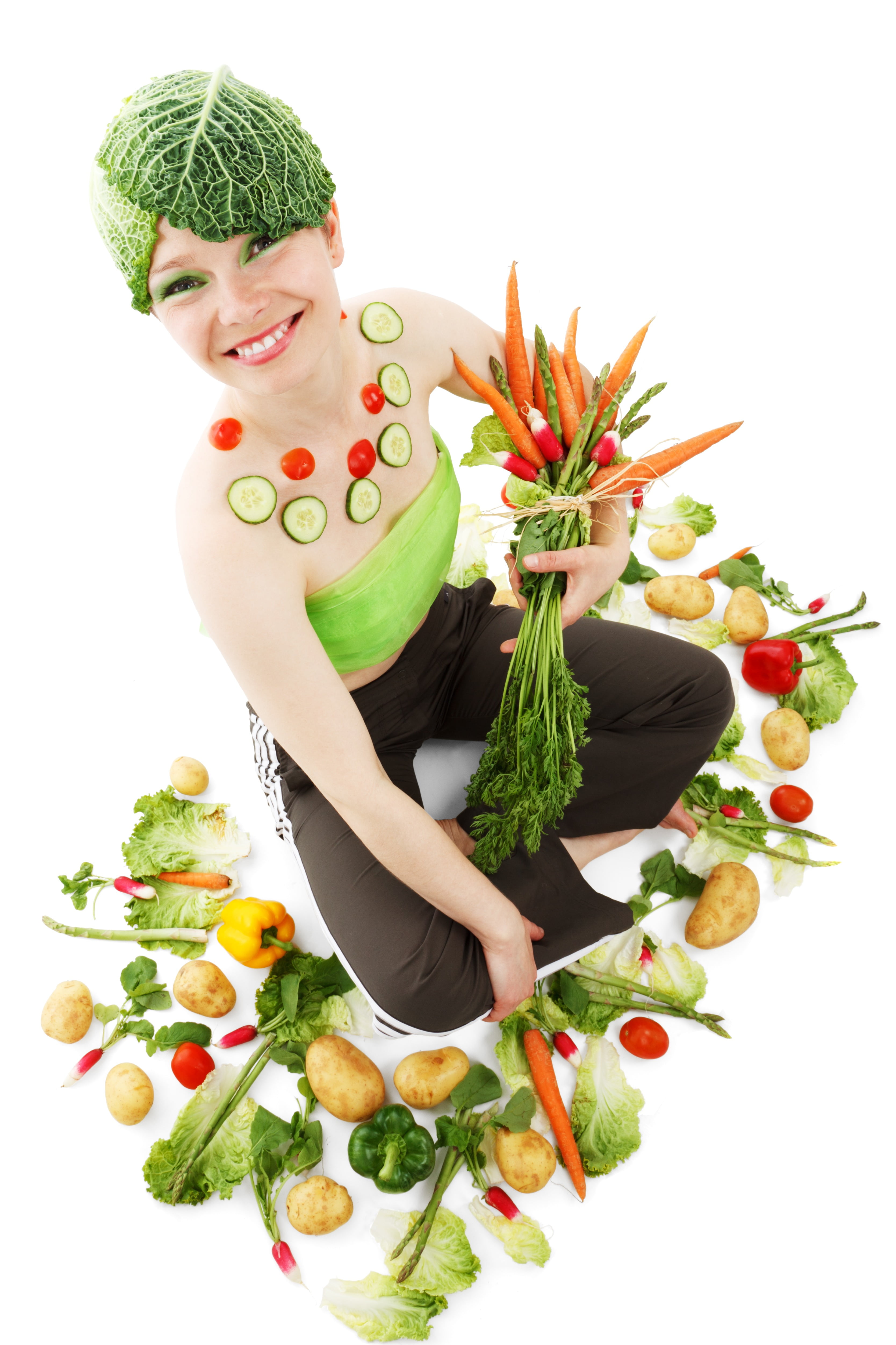 lifestyle, lifestyles, green color, cut out, healthy, flowering plant, smiling, carrots, real people, various, green, isolated, concept, front view, vegetable, Phone HD Wallpaper