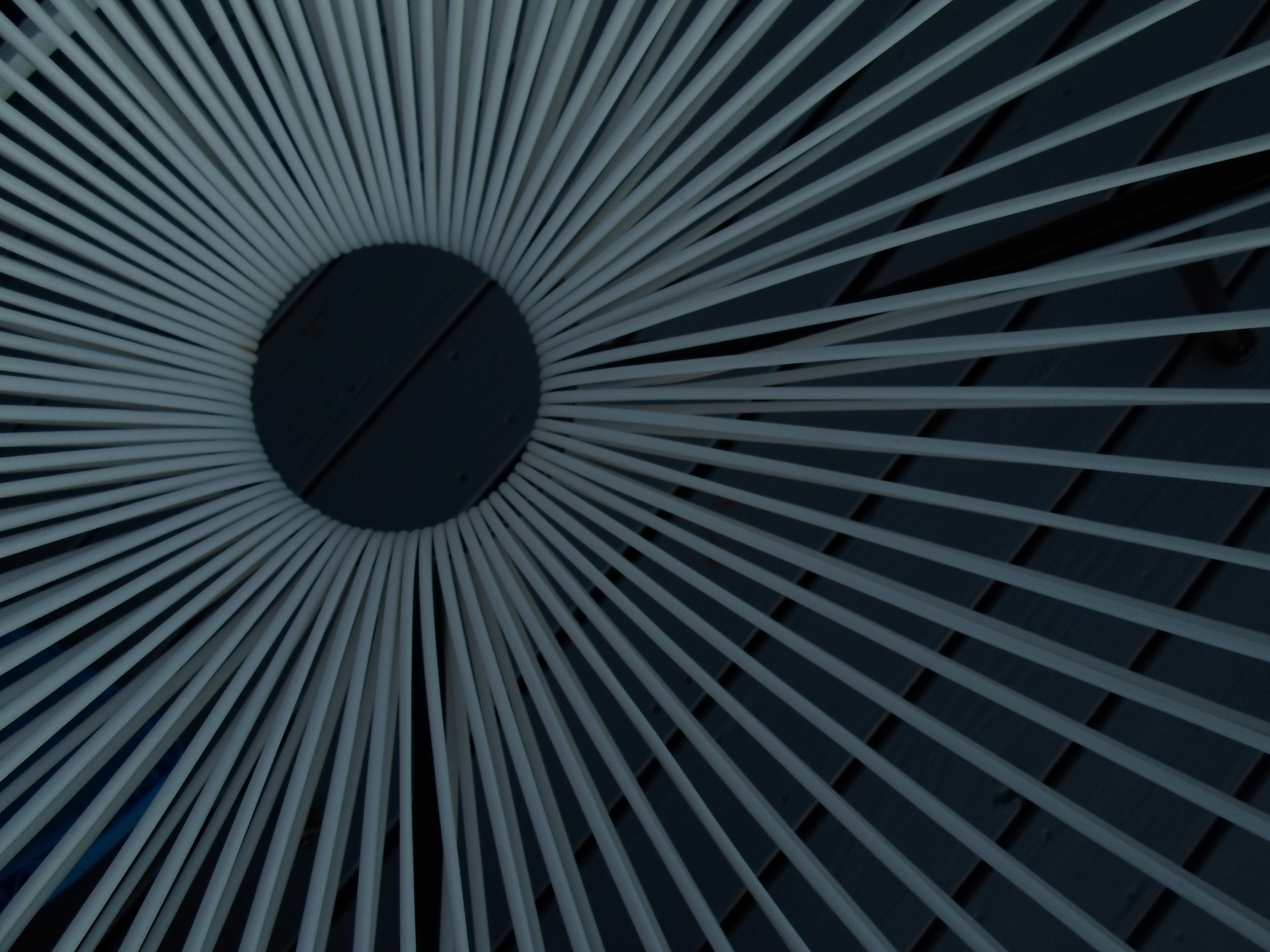 furniture, backgrounds, full frame, 4K, nightlife, no people, ceiling, acapulco chair, circle, radial, chair, geometric shape, metal, circles, repetition, HD Wallpaper