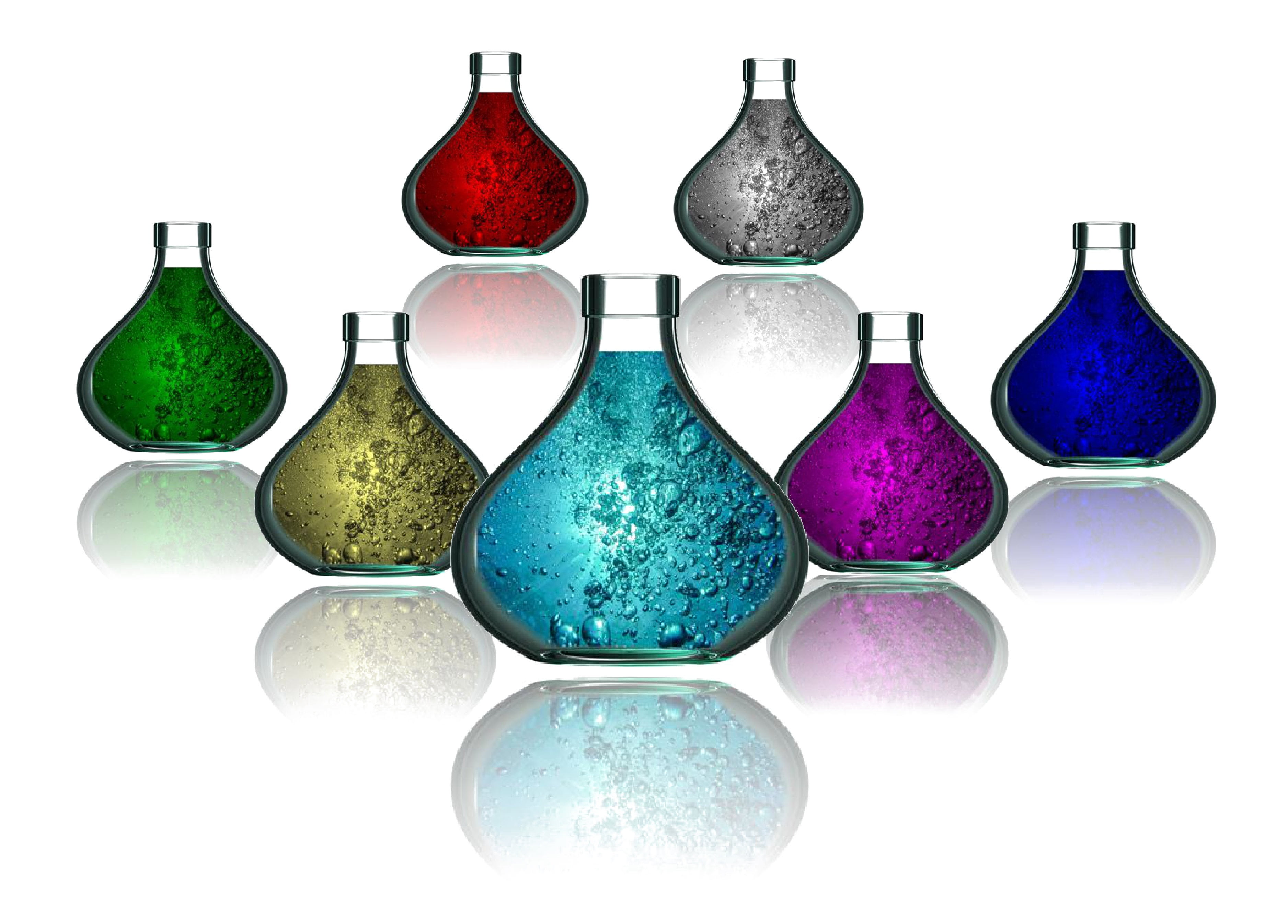 lot, creativity, grey, white background, side by side, range, variation, transparent, 2K, glass - material, order, still life, green, shape, no people, HD Wallpaper