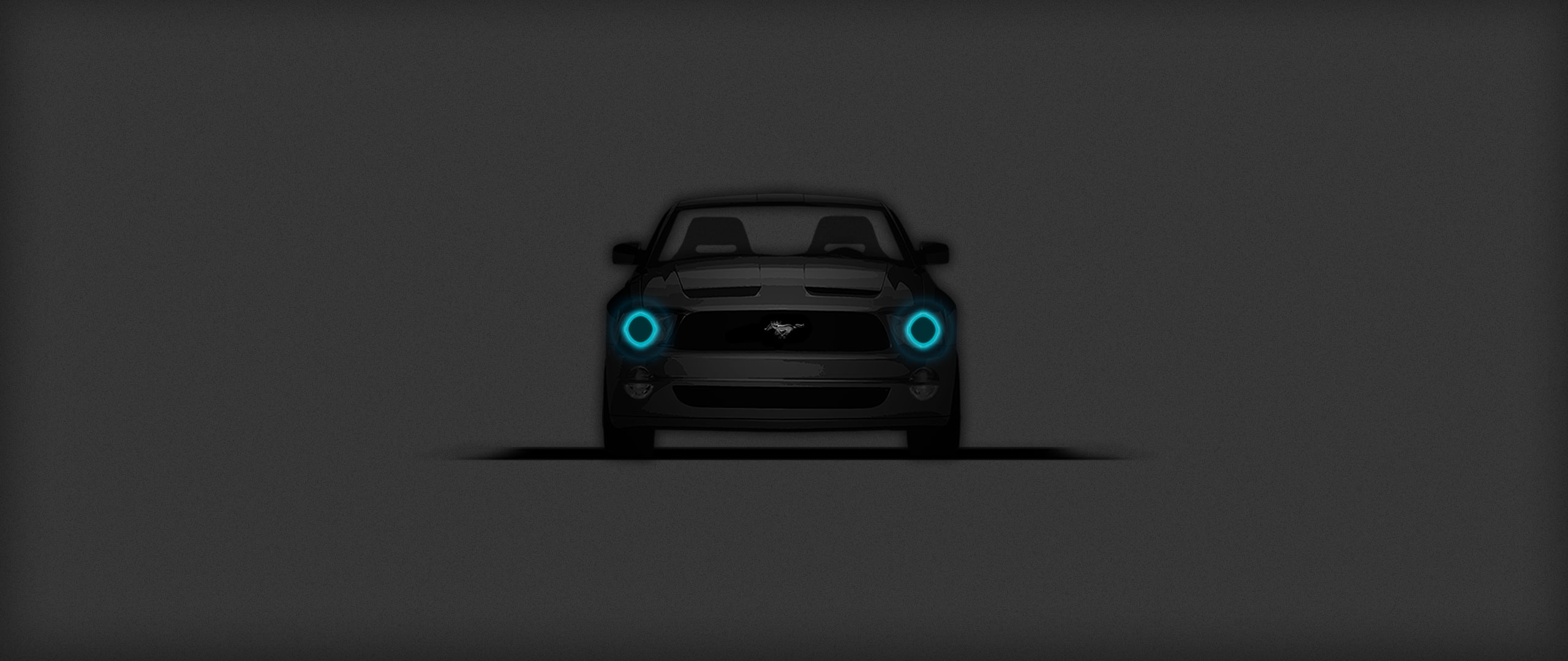 dark, digital art, ford mustang, 2K, minimalism, artist, minimalist, artwork, hd, HD Wallpaper