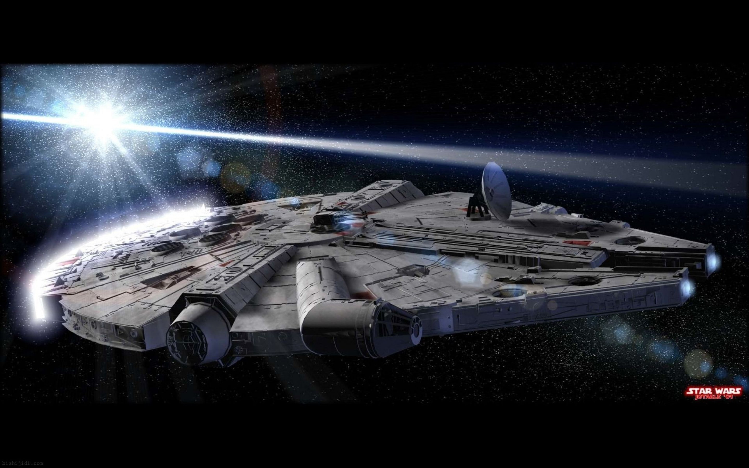  2K, hd, spaceships, widescreen, wars, millenium, falcon, star, HD Wallpaper