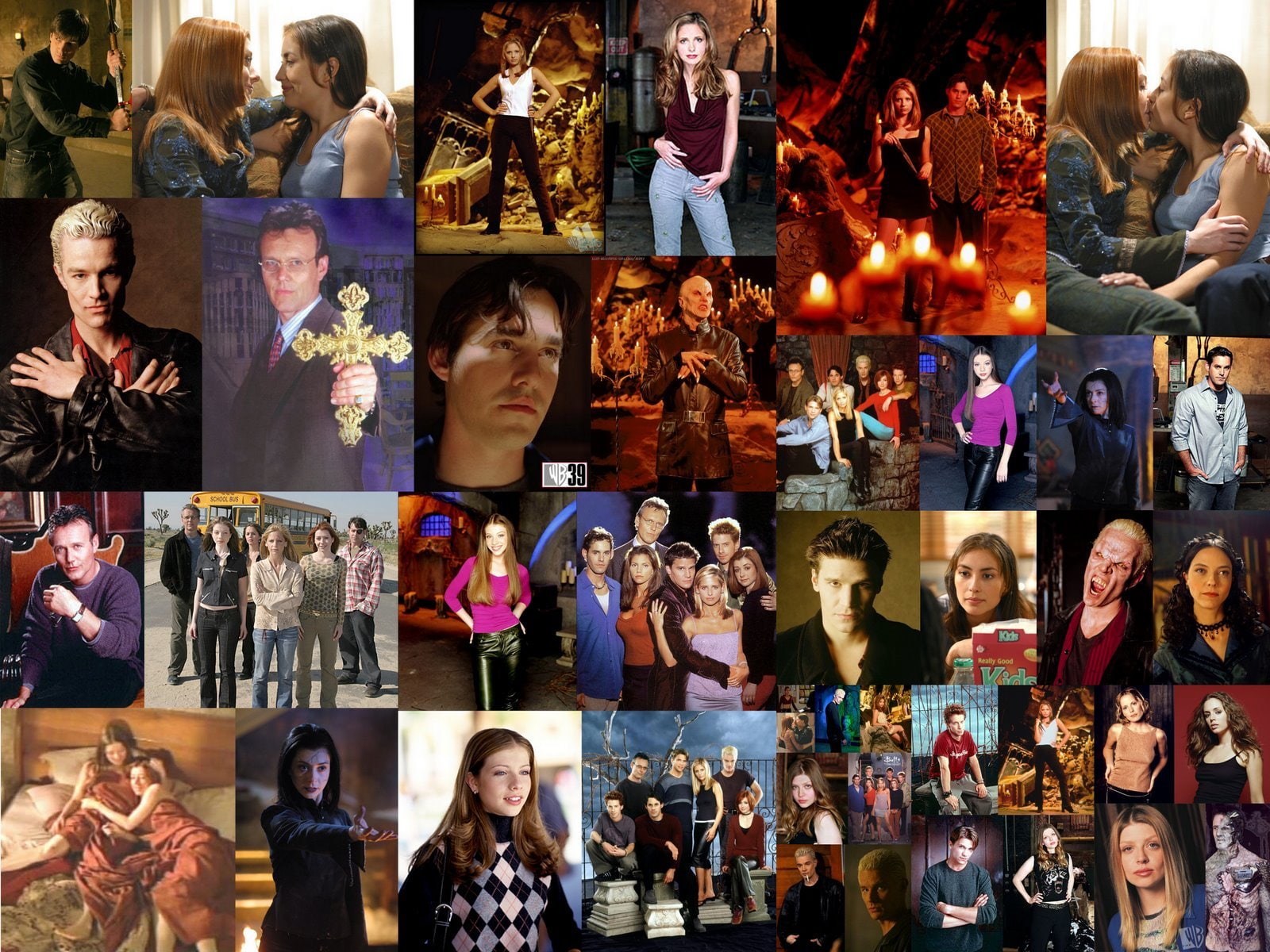 buffy, supernatural, series, 720P, slayer, fantasy, vampire, horror, sarah, action, drama, gellar, michelle, HD Wallpaper