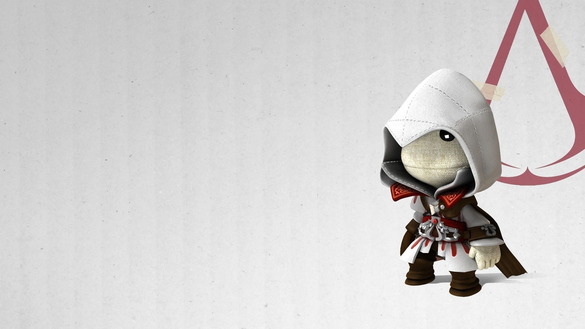 winter, security, red, Little Big Planet, still life, technology, assassin, representation, creativity, Assassins Creed, s, Sackboy, day, hanging, no people, HD Wallpaper