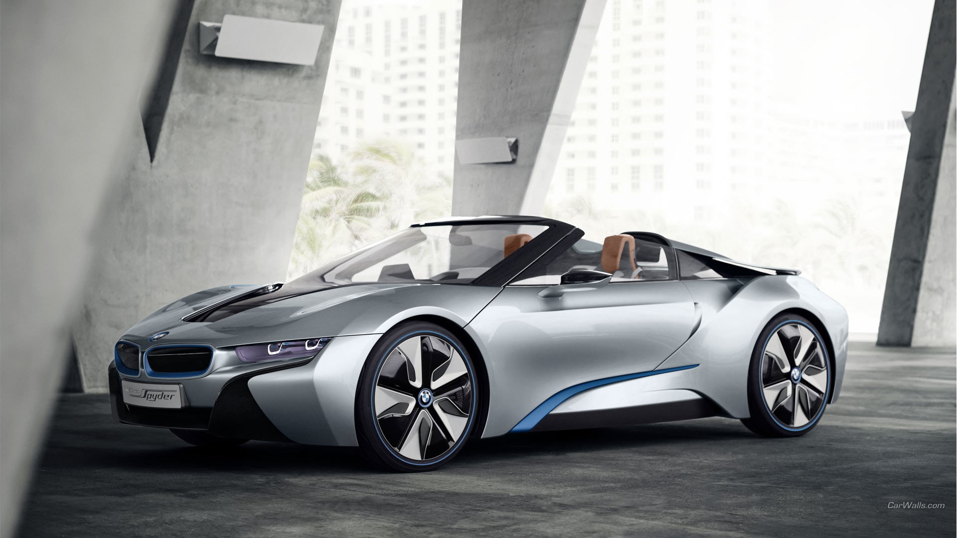 transportation, city, wheel, personal land vehicle, architecture, wealth, BMW, luxury, mode of transportation, car, land vehicle, BMW i8, building exterior, HD Wallpaper