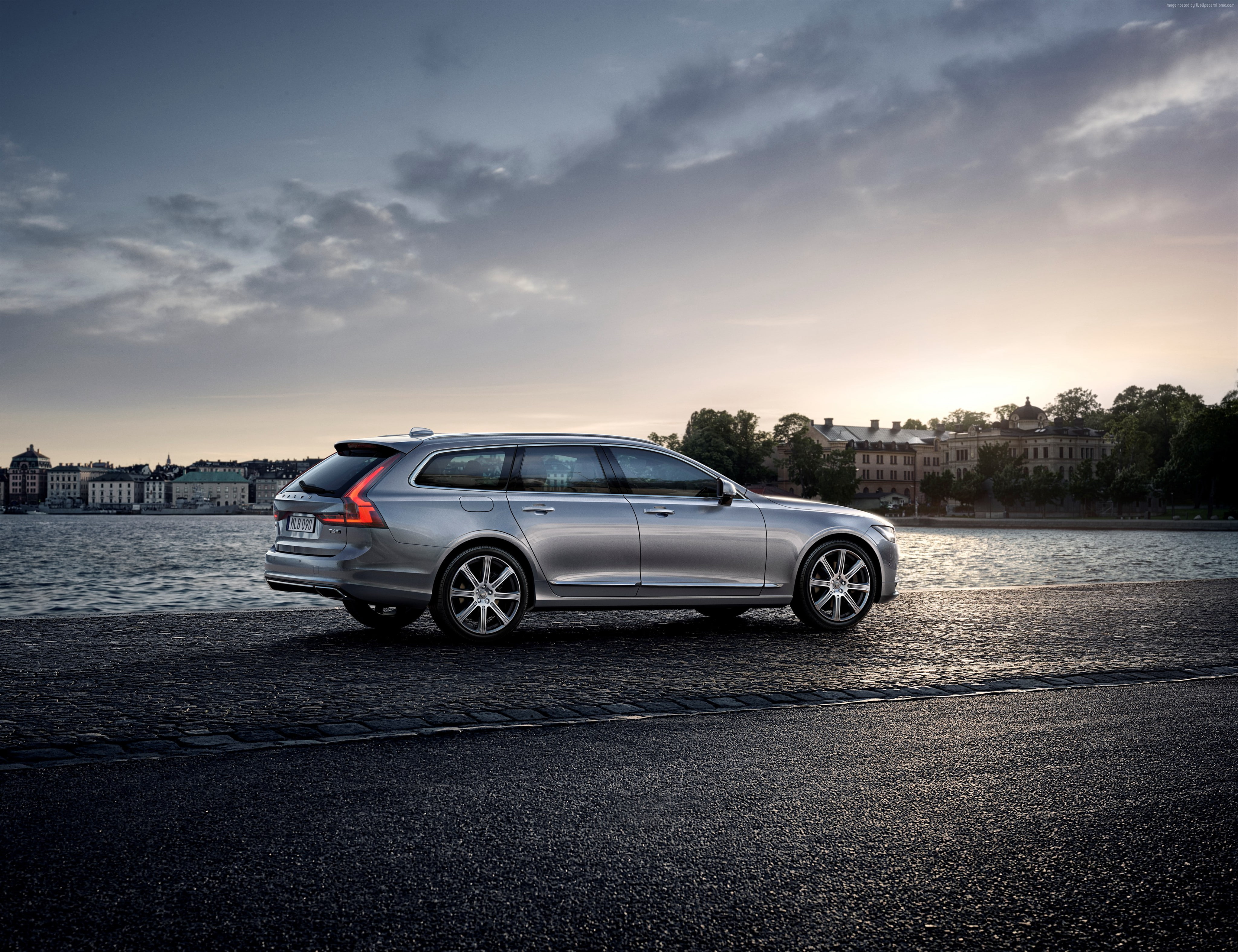 Volvo V90, 4K, grey, sedan, Geneva Motor Show 2016, HD Wallpaper
