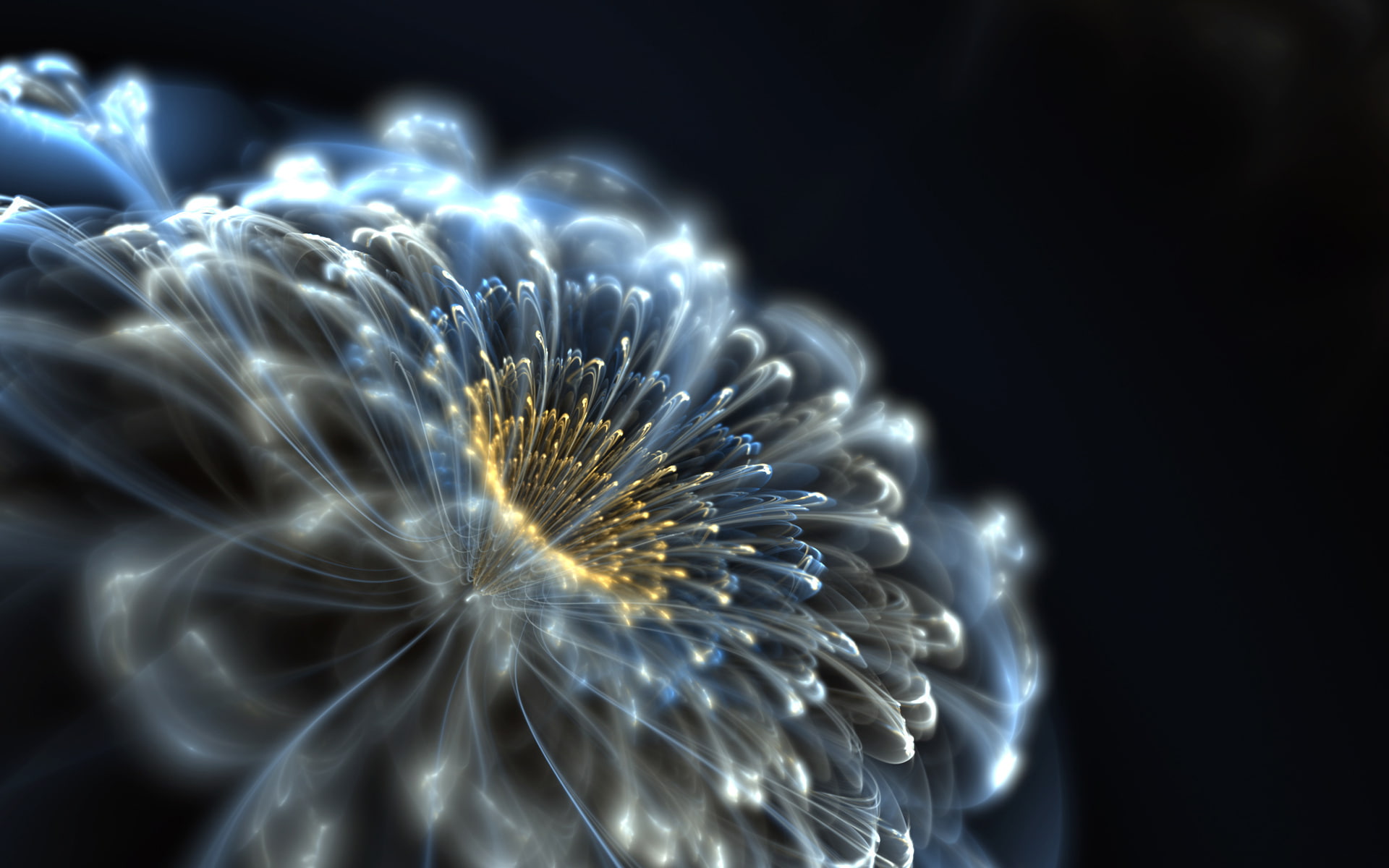 gray, three-dimensional Shape, digital, photographic Effects, illustration, light, healthcare And Medicine, flower, illuminated, white, digitally Generated Image, HD Wallpaper