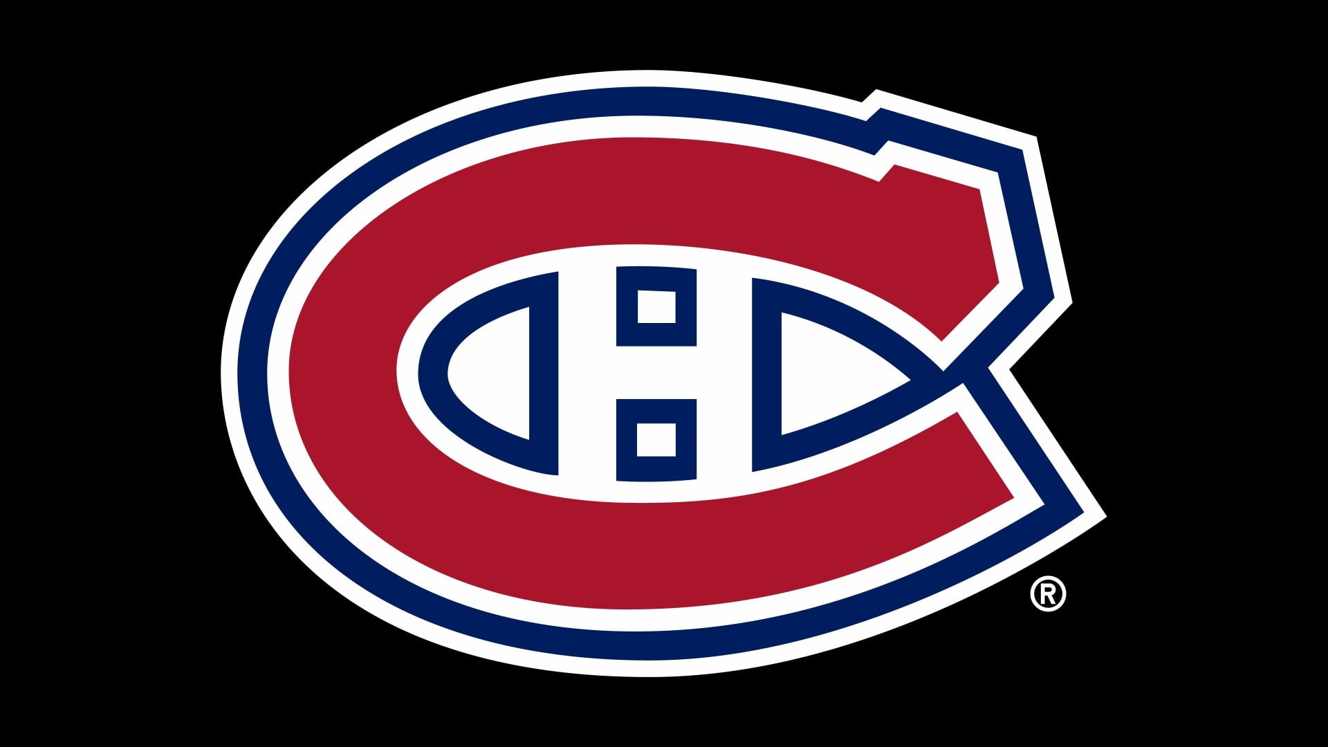 shape, road, communication, safety, blue, road sign, geometric shape, black color, red, Montreal Canadiens, black background, circle, warning sign, 1080P, HD Wallpaper