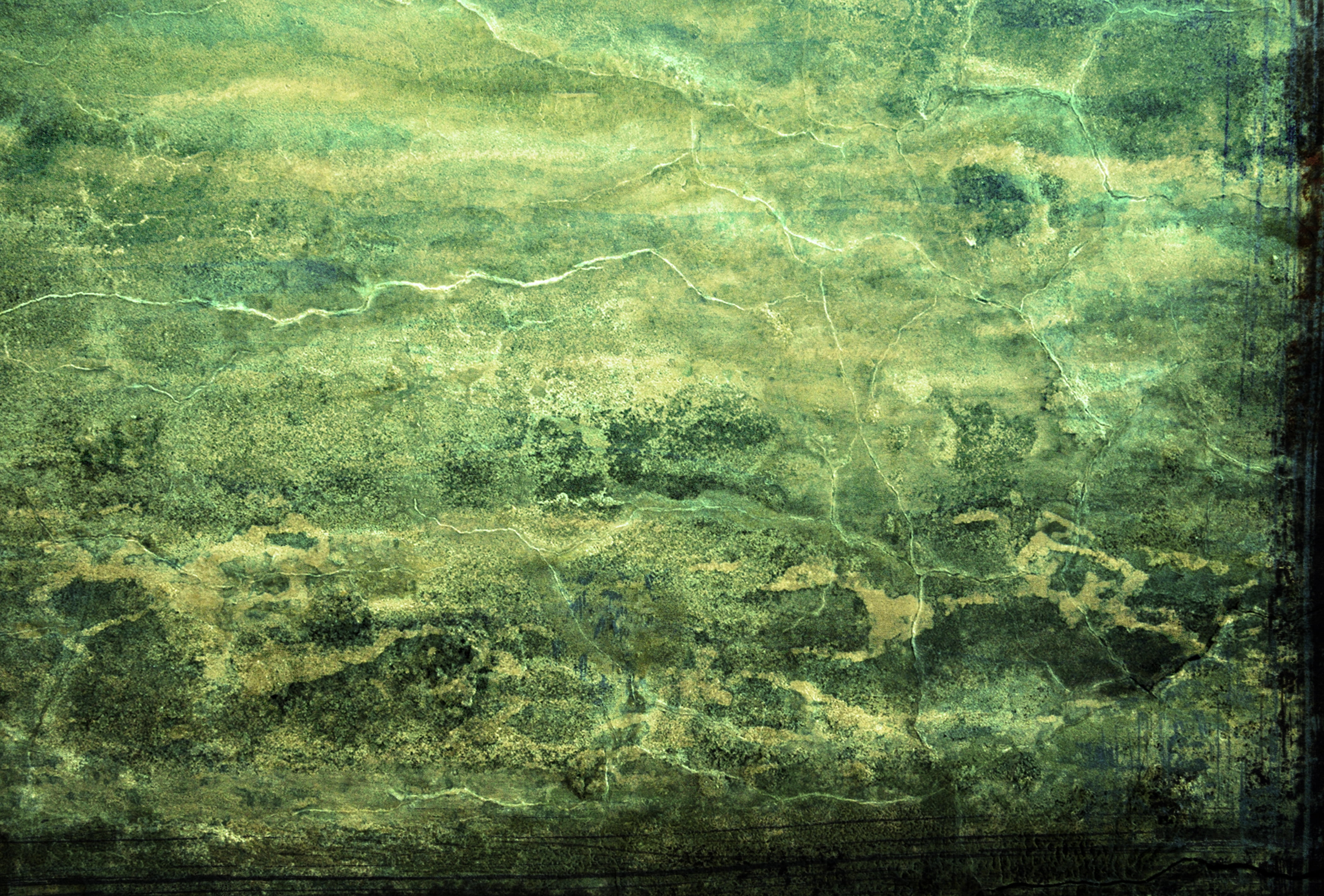 stained, concrete, retro Styled, backgrounds, material, design, brown, green background, 4K, rough, dark, abstract, dirt, grunge, aging Process, crumpled, HD Wallpaper