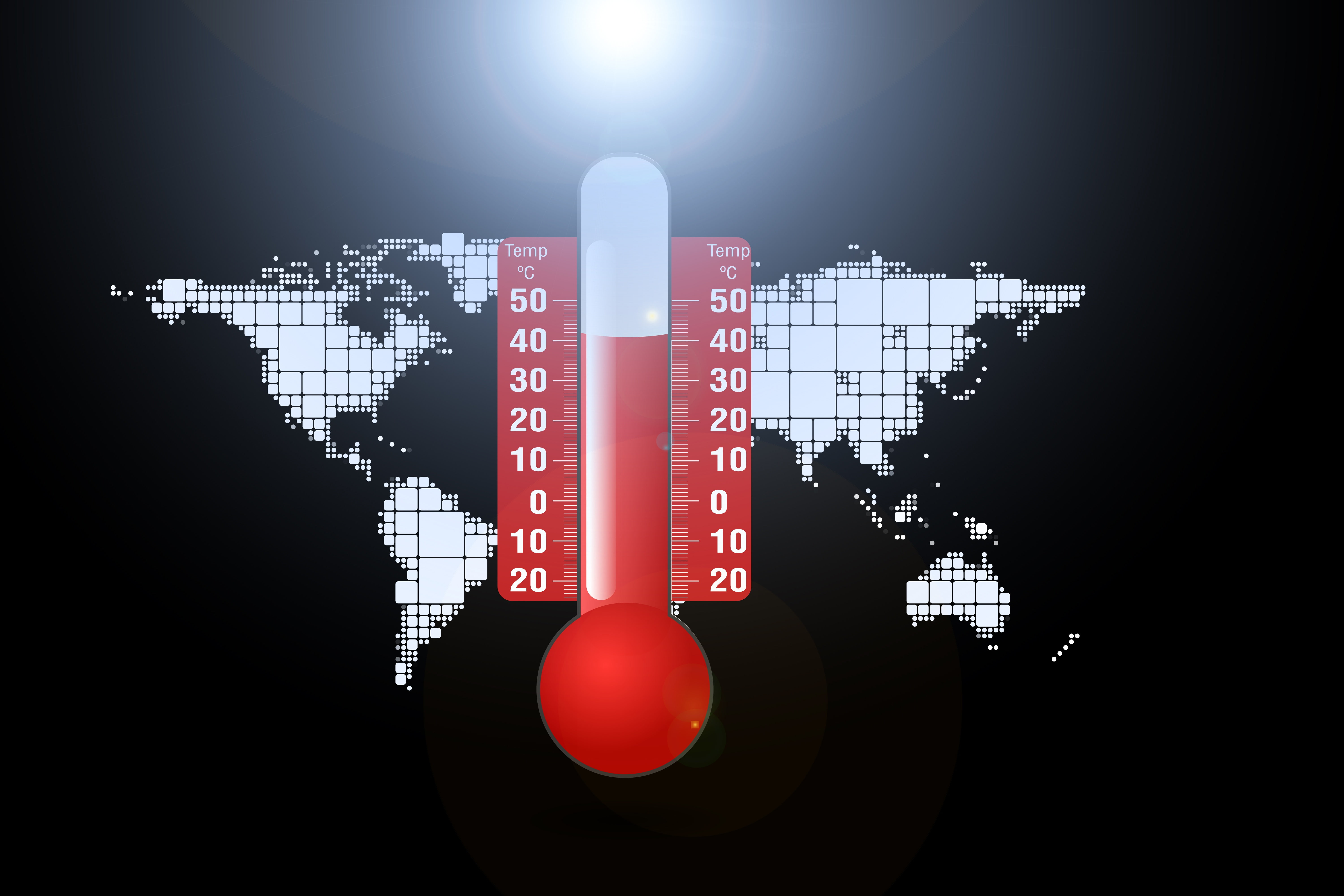 the problem, 5K, temperature, climate change, thermometer, planet, HD Wallpaper