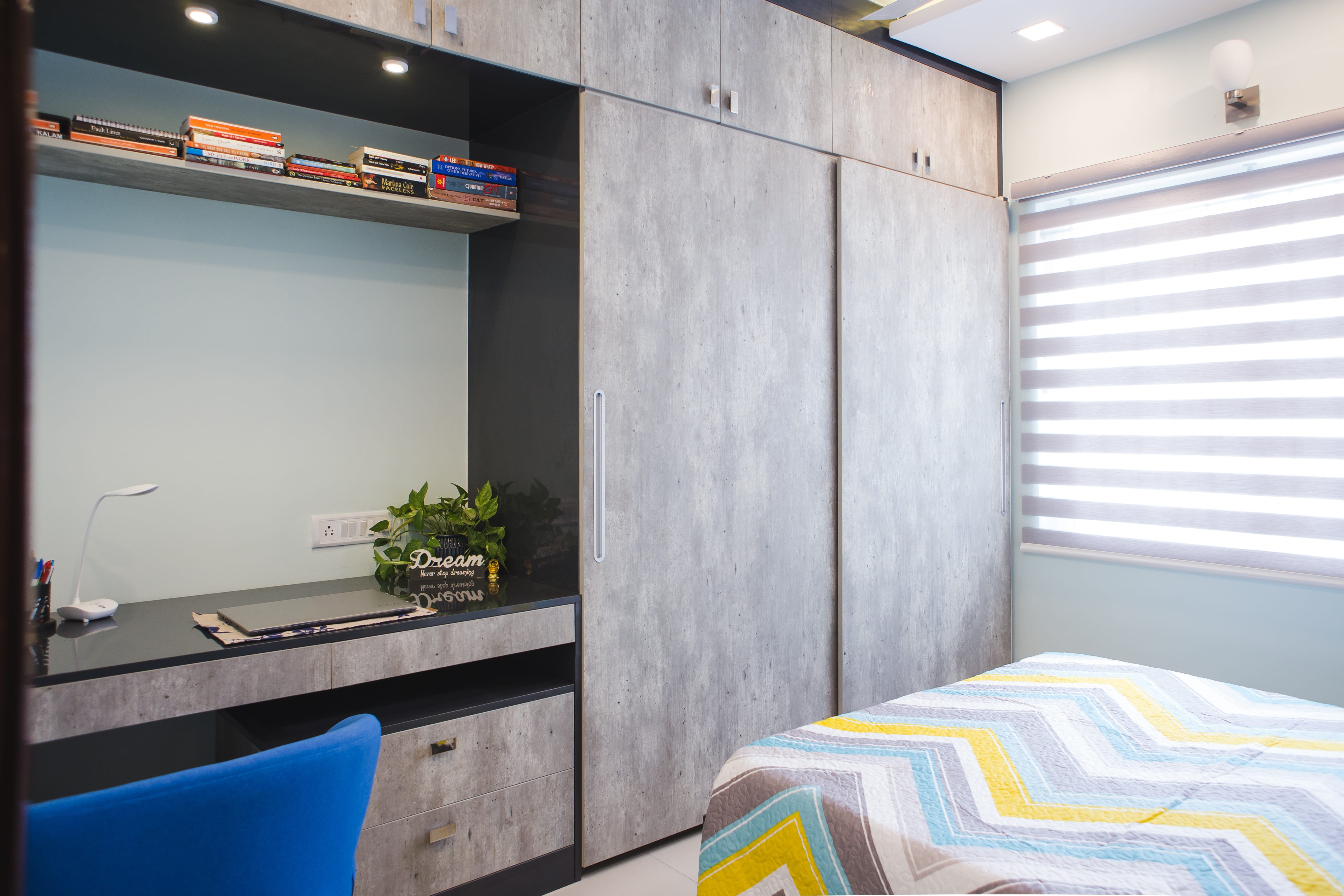 built structure, no people, bedroom wardrobes, furniture, chair, nature, bed, seat, bedroom interiors, modern, table, absence, entrance, home interior, HD Wallpaper