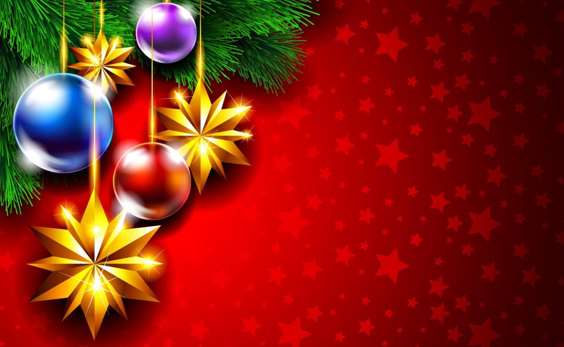 1080P, stars, christmas, tree, thread, ornaments, decorations, christmas decorations, twig, painting, HD Wallpaper