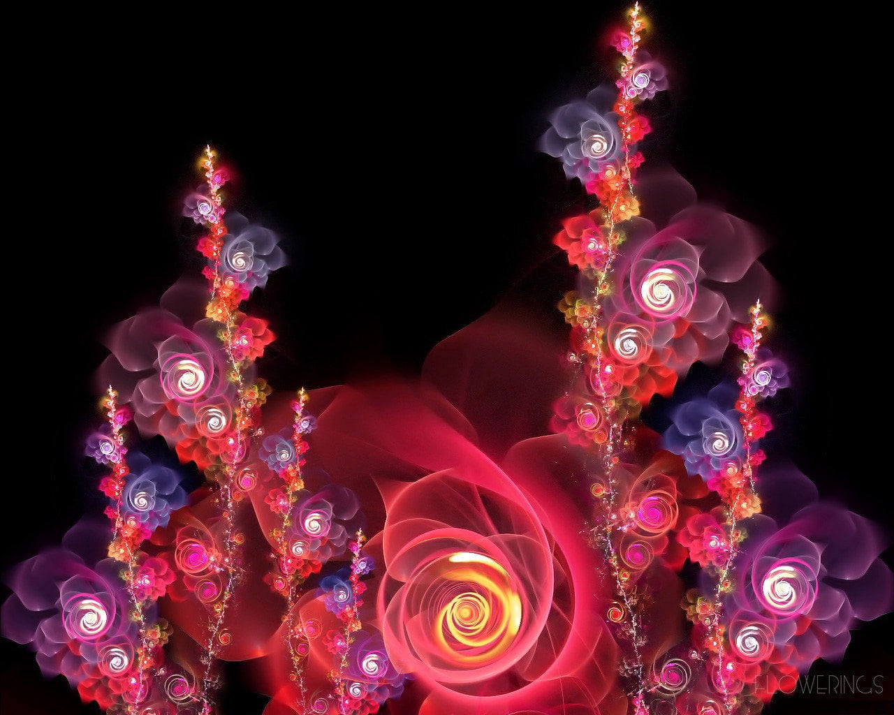 computer Graphic, decoration, floral, fashion, black background, rose, pink color, wealth, close-up, color Image, art and craft, shape, fantasy, space, HD Wallpaper