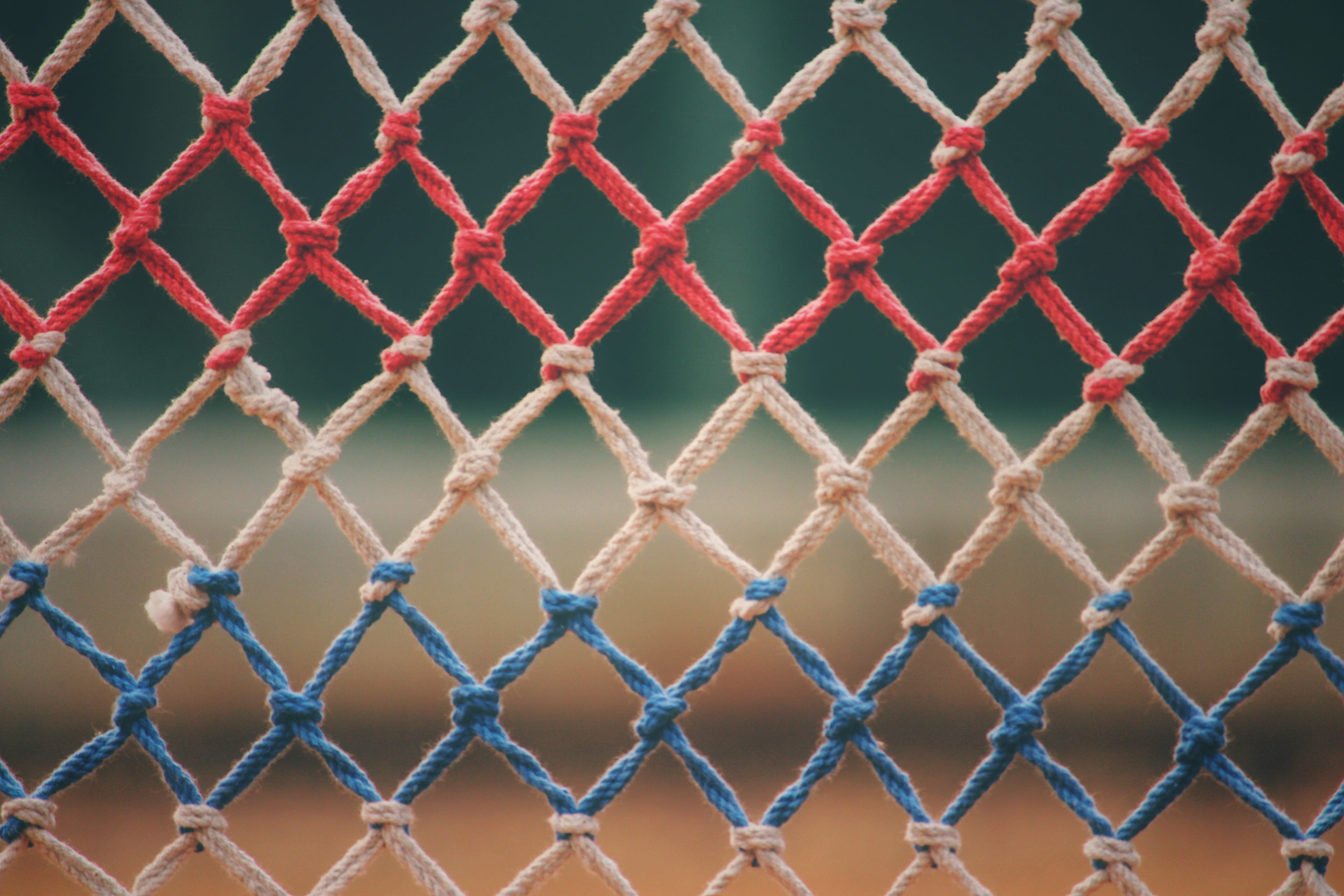 healthy, backgrounds, boundary, full frame, tennis, design, 5K, summer, net, equipment, green, training, day, crisscross, pattern, safety, racket, stadium, HD Wallpaper