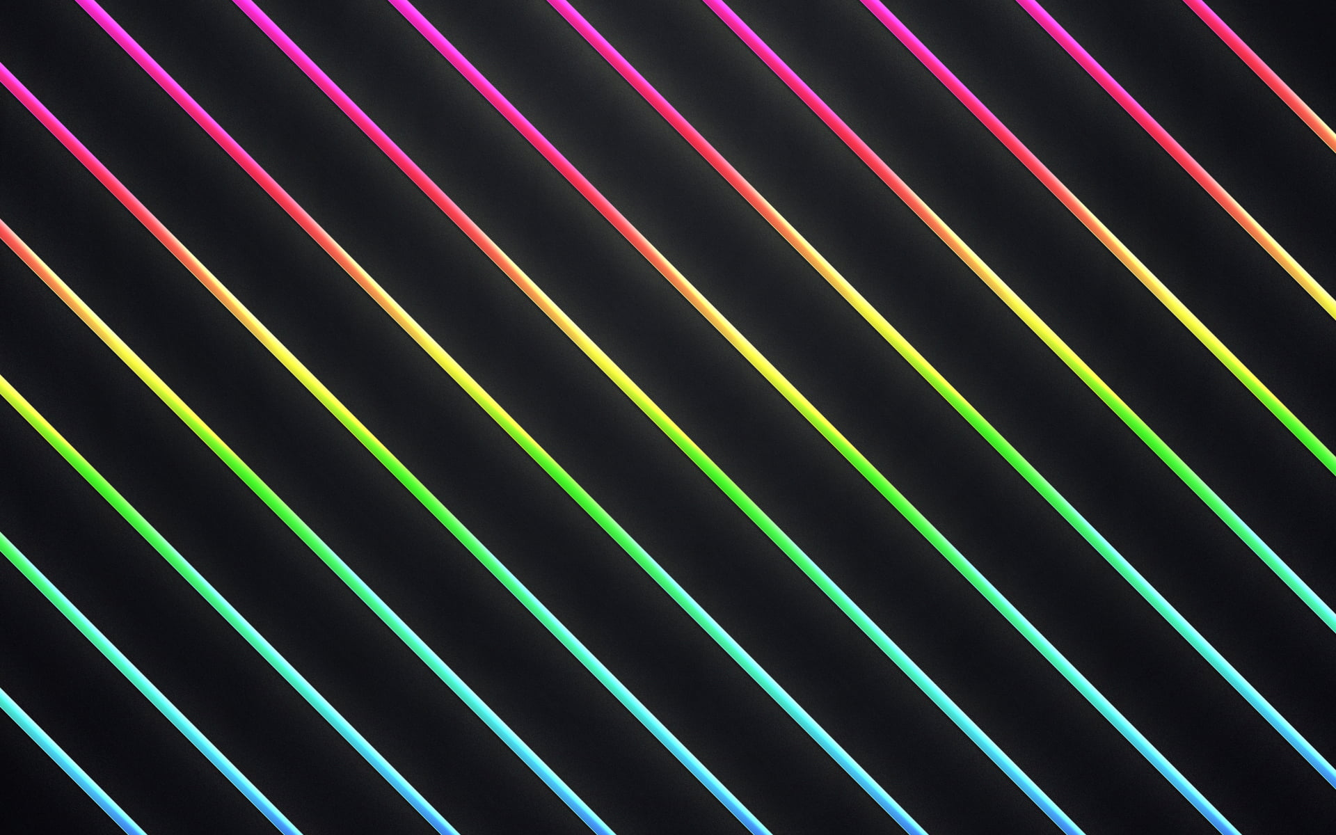 architecture, neon, built structure, night, disco, indoors, backgrounds, multi colored, in a row, 1080P, repetition, striped, diagonal, design, yellow, HD Wallpaper