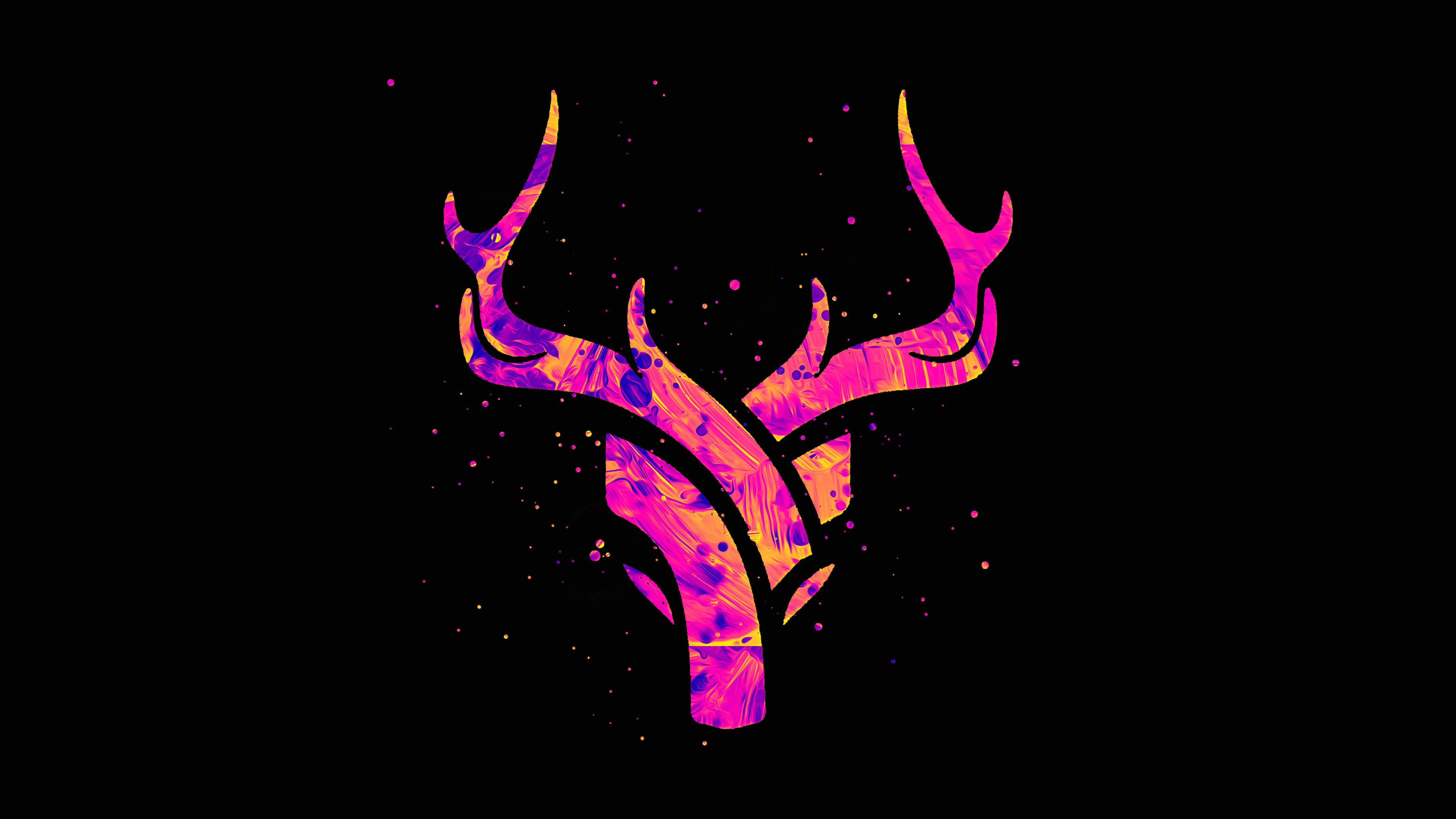 deer, abstract, artistic, 4K, HD Wallpaper