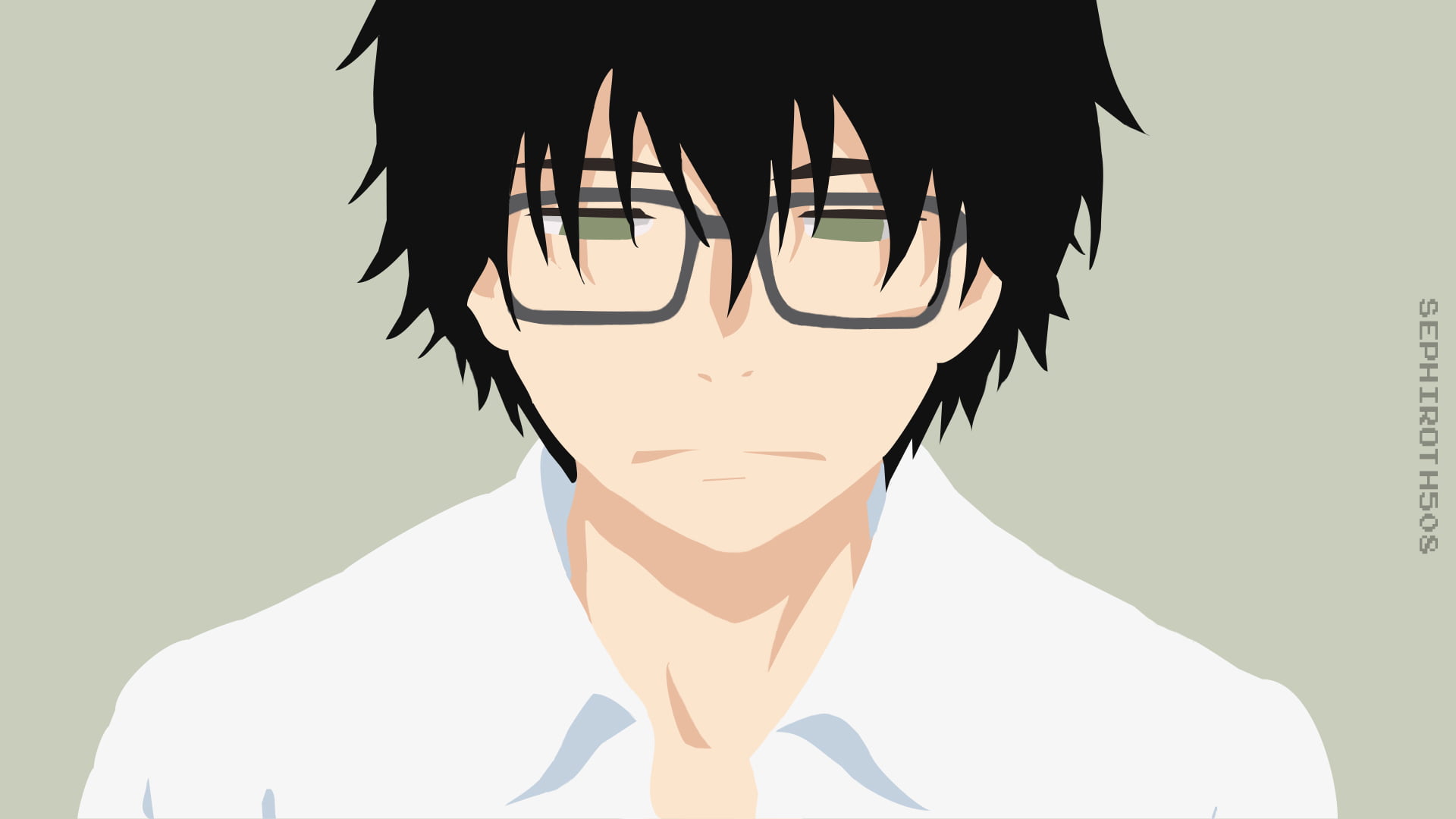 one person, lifestyles, 1080P, looking at camera, portrait, Kiriyama Rei, real people, 3-gatsu no Lion, human face, anime boys, studio shot, front view, HD Wallpaper
