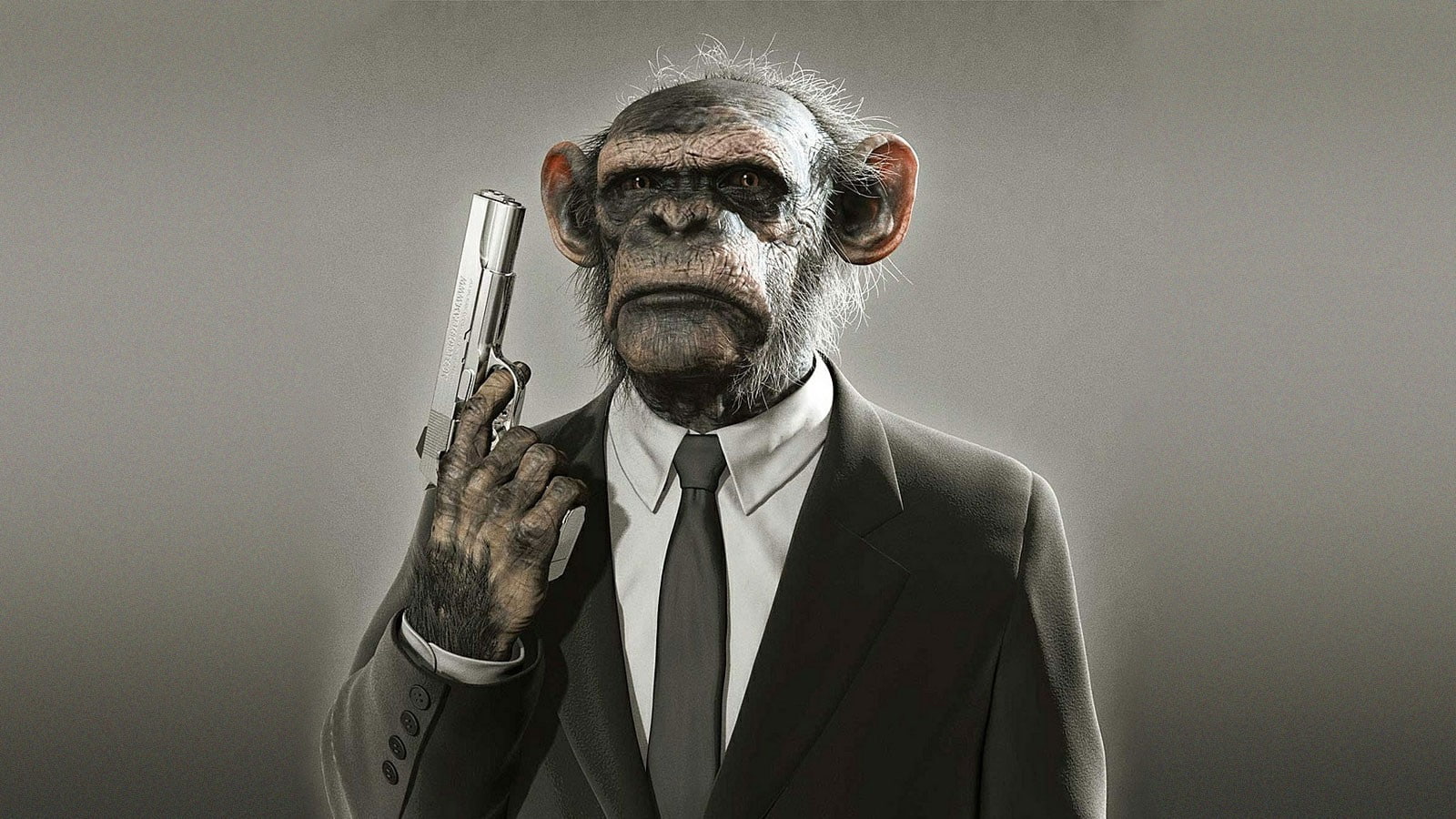 well-dressed, menswear, 720P, suit, front view, portrait, obscured face, animal imitation, mask, looking at camera, bizarre, business person, one person, HD Wallpaper