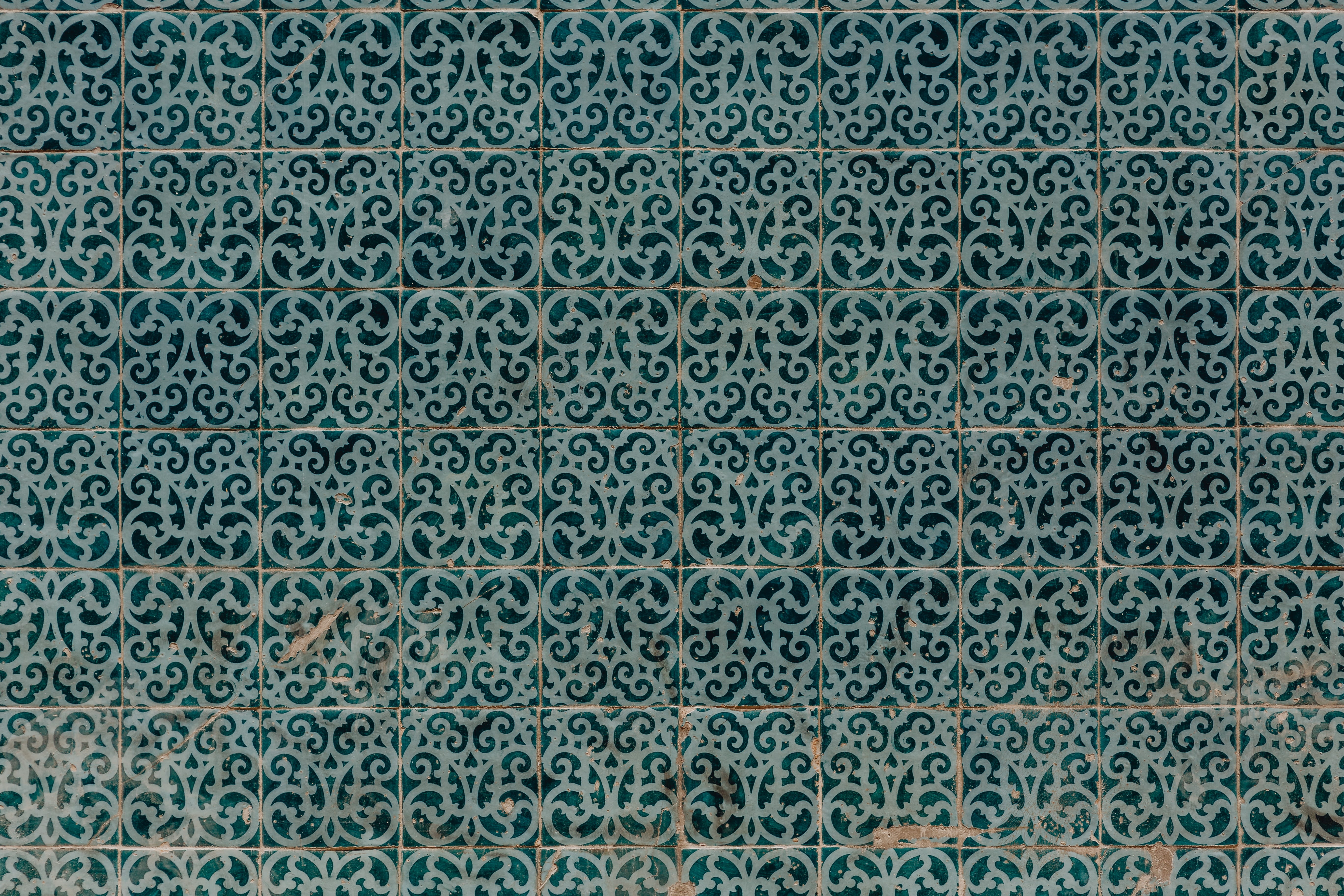 portugal, background, technology, wall, close-up, wall - building feature, azulejos, glazed, ceramic, grid, tile, blue, built structure, abstract, backgrounds, HD Wallpaper