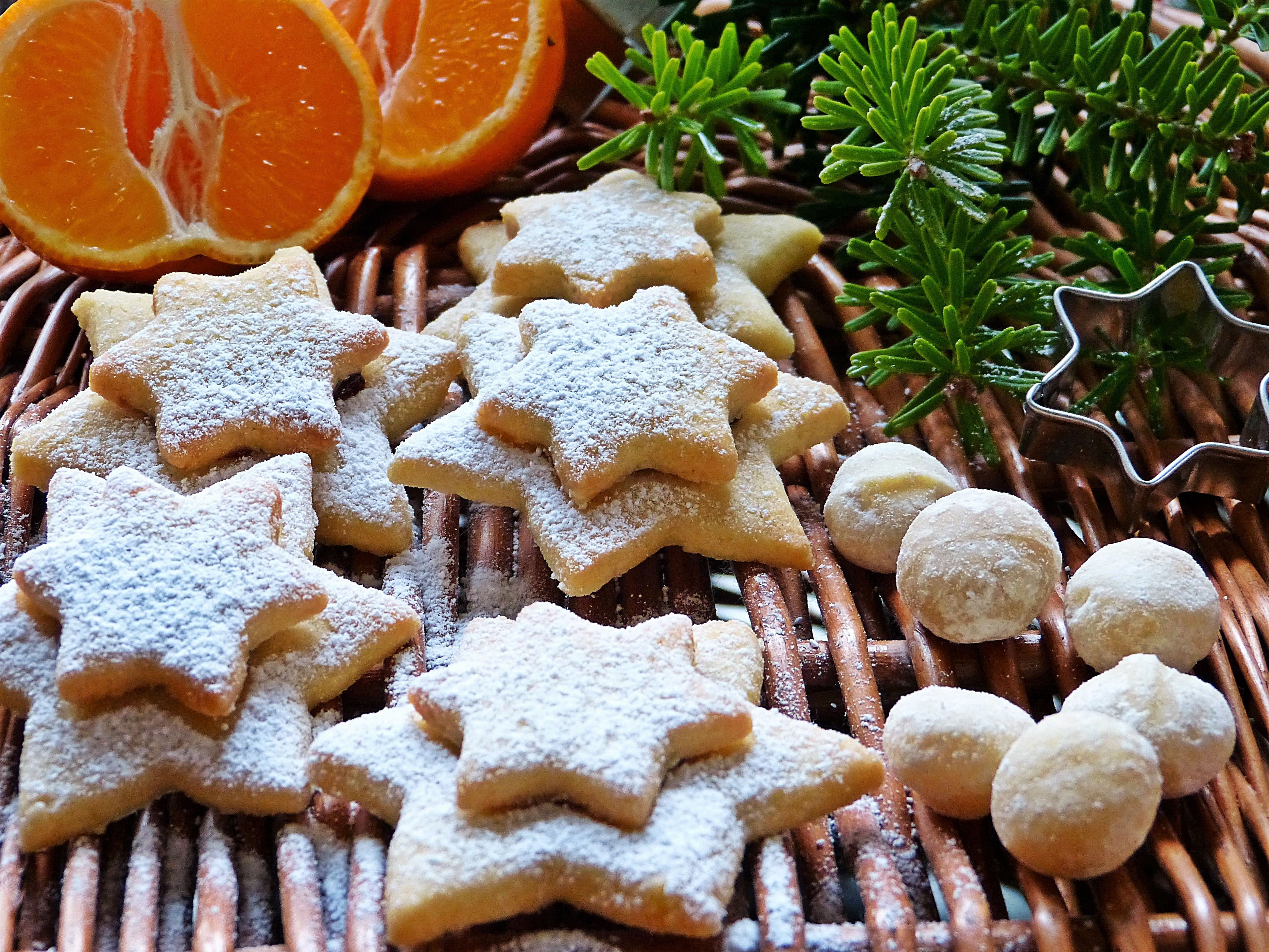 icing, table, orange - fruit, brown, homemade, cake, holiday, sugar, high angle view, gingerbread Cookie, season, baking, decoration, winter, food and drink, HD Wallpaper