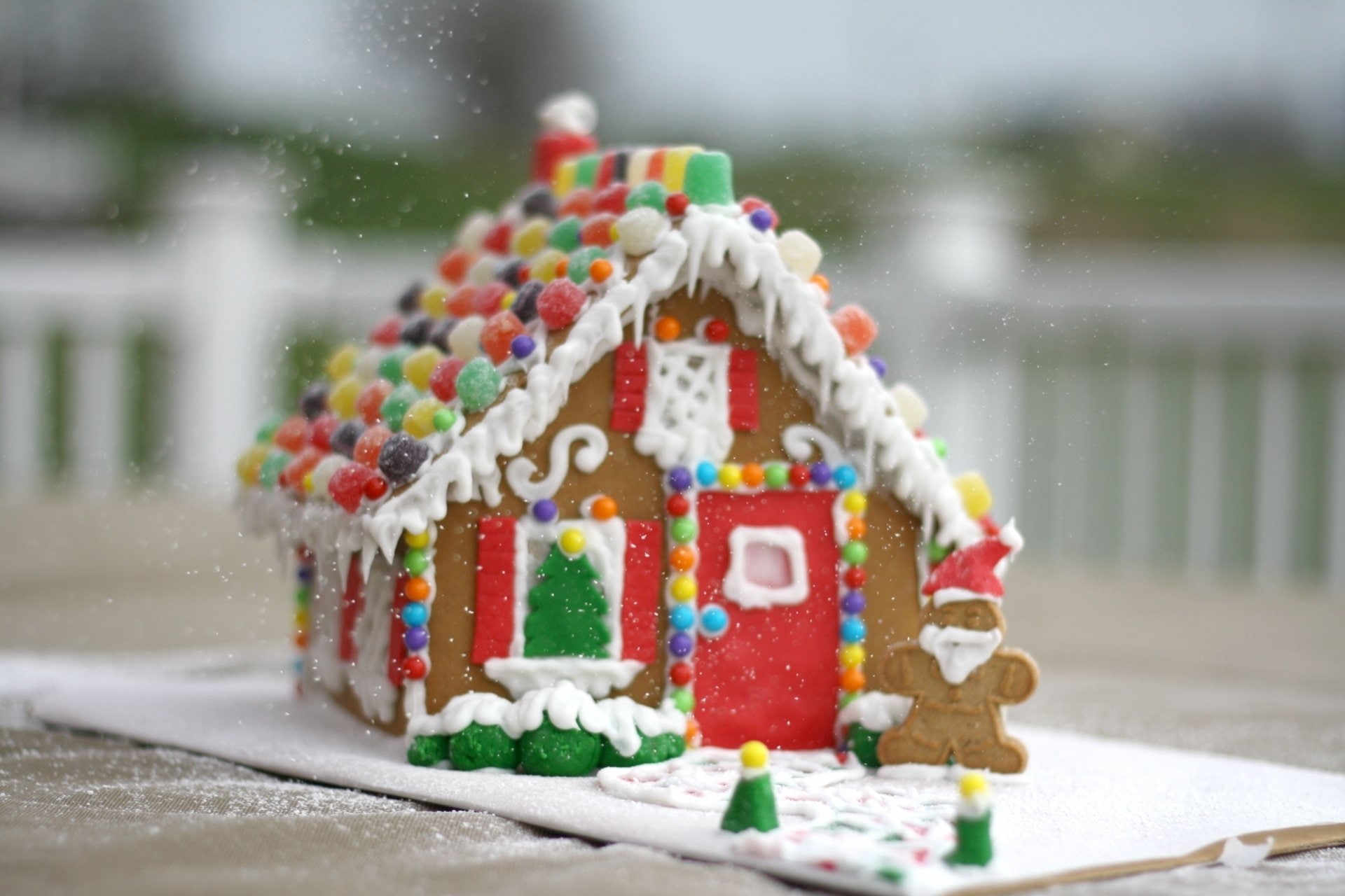 Food, Cake, Gingerbread, House, 1080P, Christmas, HD Wallpaper