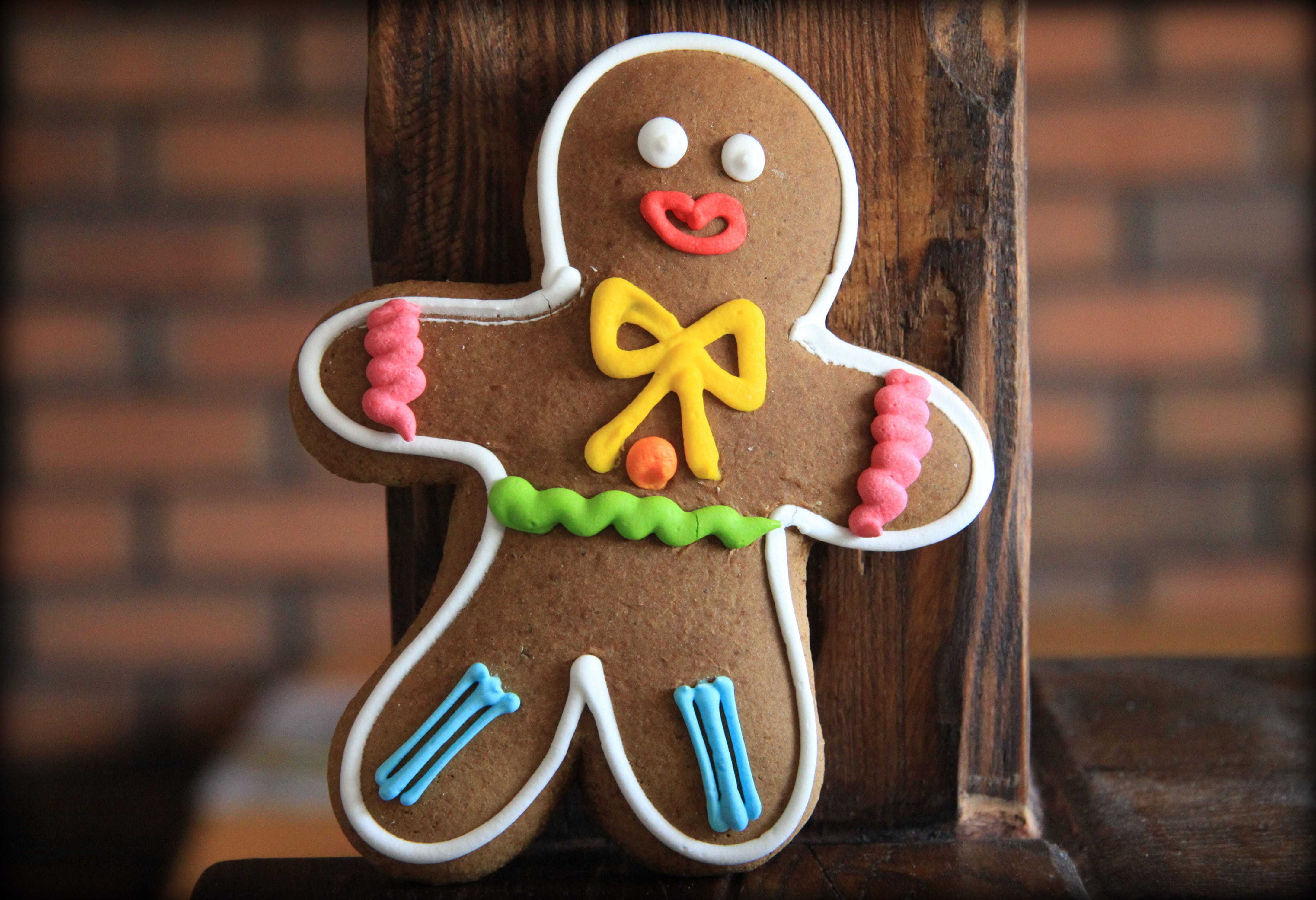 gingerbread, no people, cookies, creativity, wood - material, food and drink, sweet food, toy, human representation, close-up, baked, indoors, christmas, HD Wallpaper