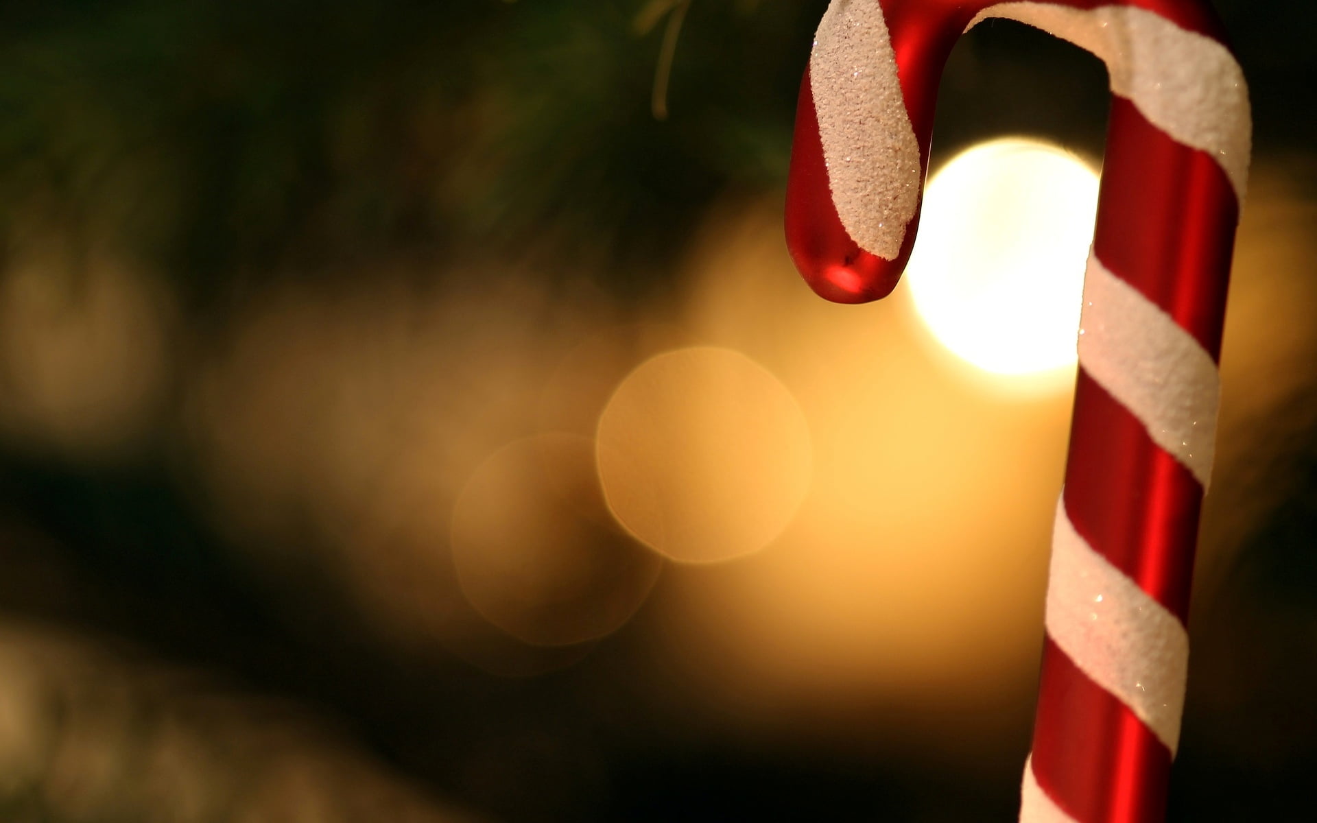 focus on foreground, outdoors, blur, illuminated, decoration, background, defocused, full screen, red, widescreen, christmas decoration, close-up, new year, HD Wallpaper