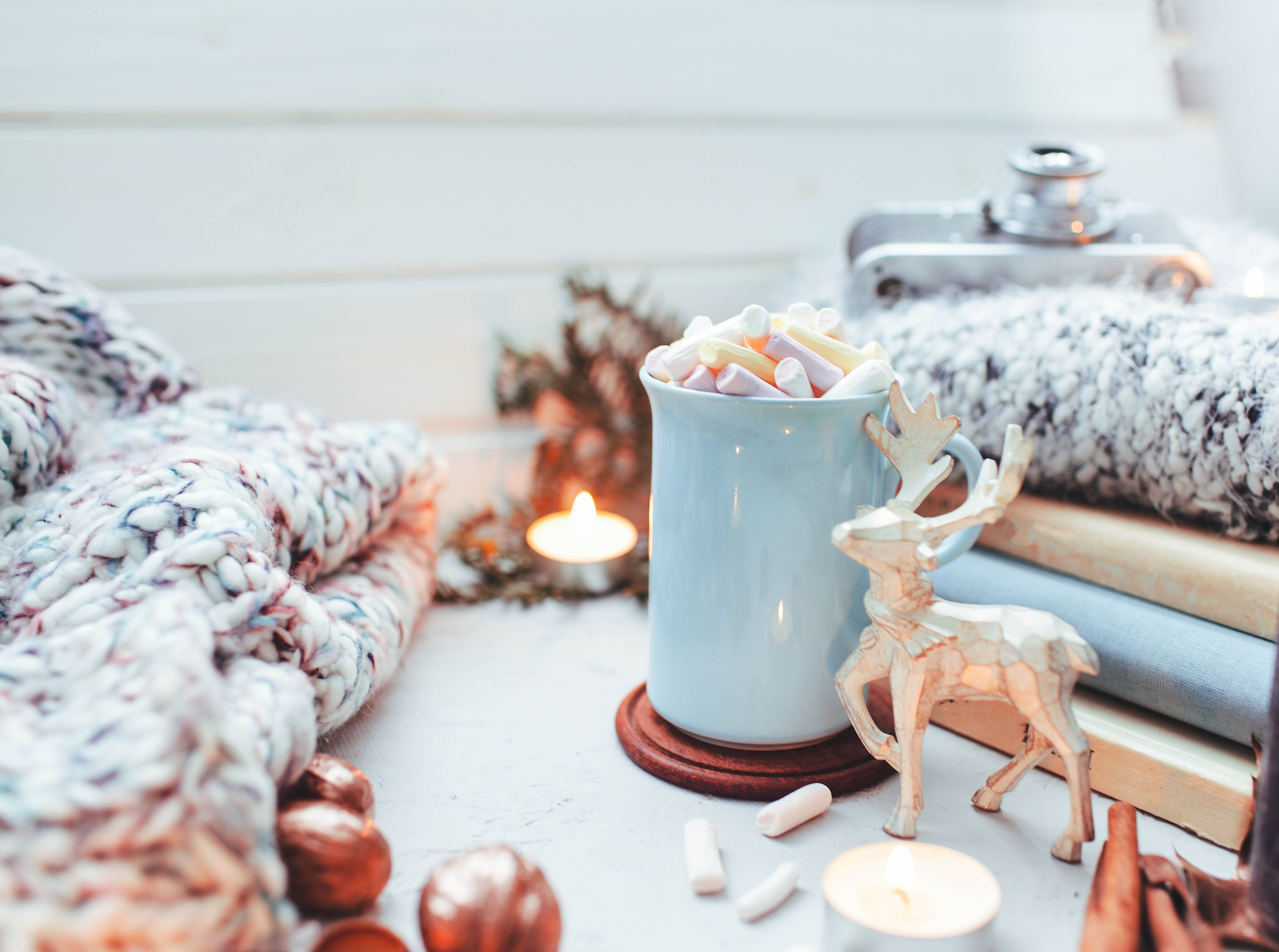 Cup, Hot Chocolate, Food, Marshmallow, 4K, HD Wallpaper