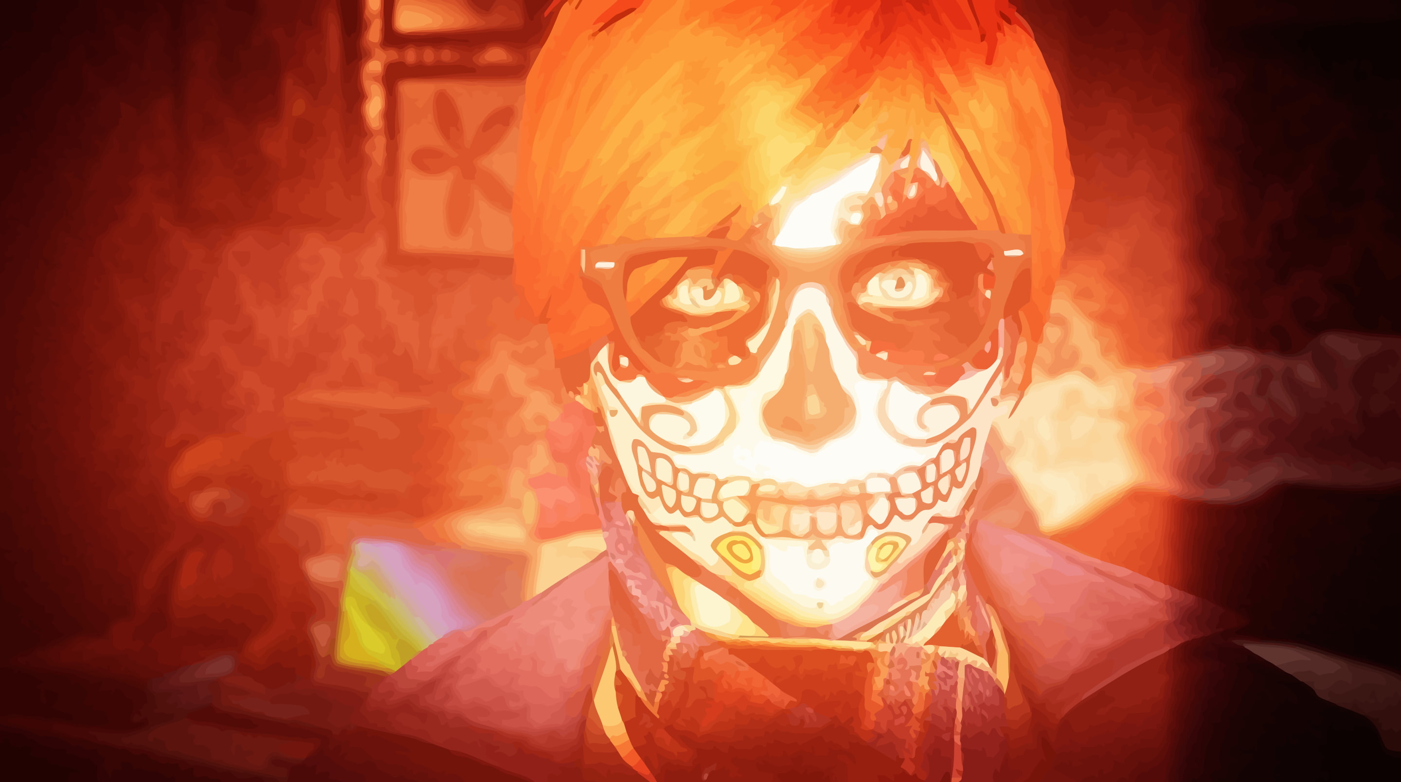 dark, Mexican, spooky, front view, human body part, looking at camera, evil, disguise, halloween, close-up, indoors, people, mask, fear, celebration, mask - disguise, HD Wallpaper