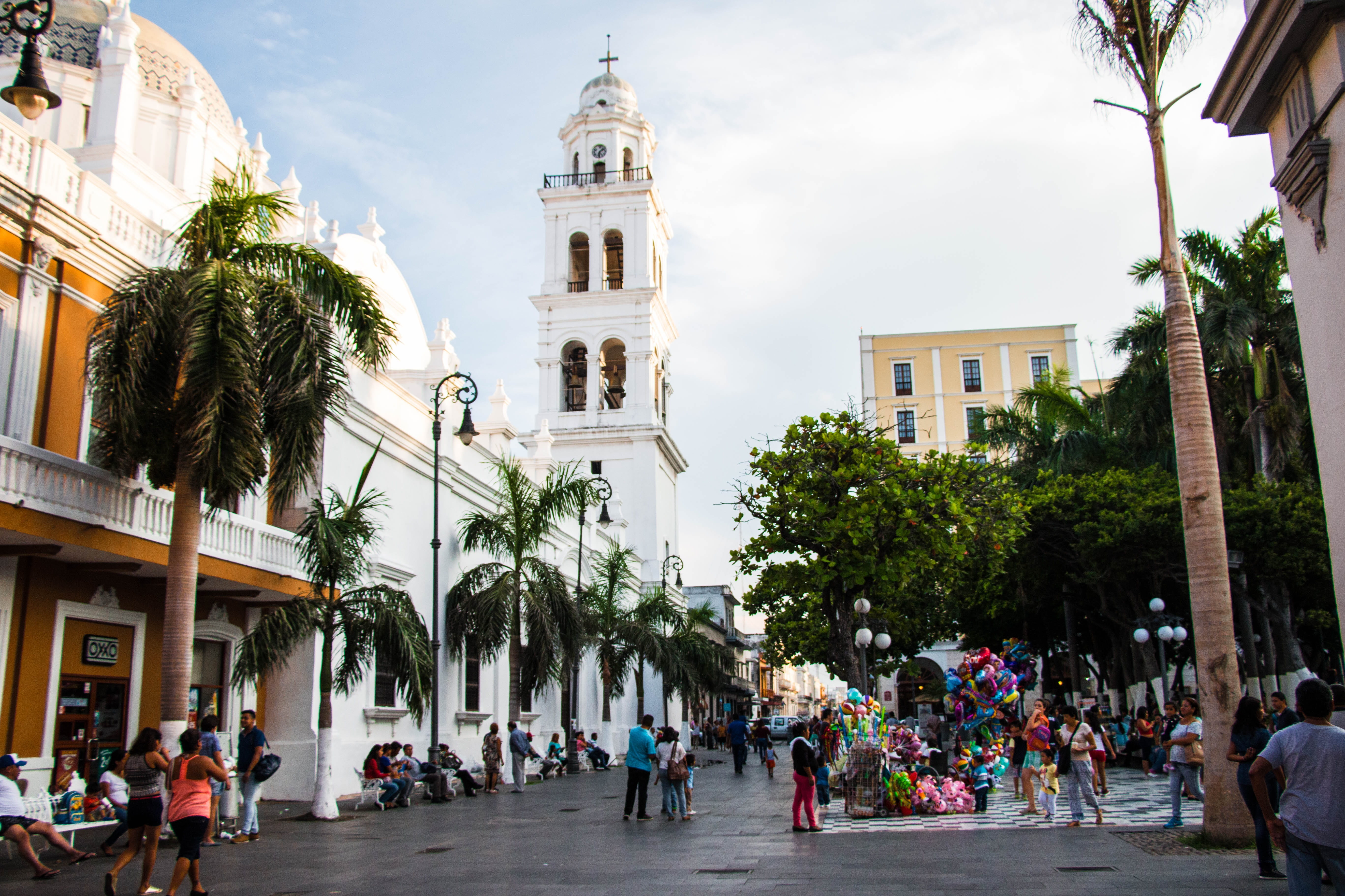 men, building, city, religion, veracruz, tree, large group of people, daytime, 5K, nature, people, plant, spirituality, dome, walking, real people, place of worship, HD Wallpaper