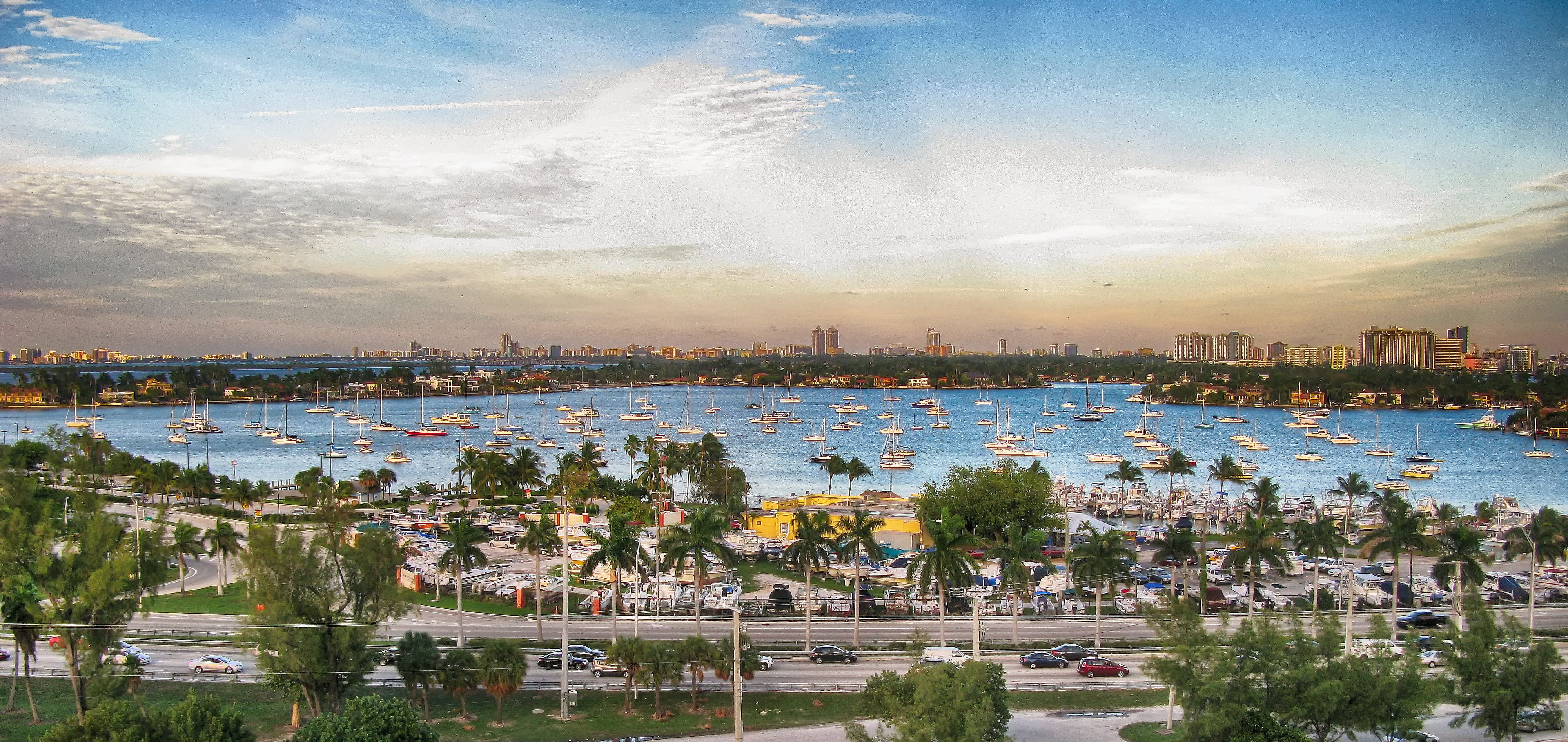 port, cityscape, boats, assorted, nature, maritime, high angle view, outdoors, ocean, united states, urban skyline, building, 4K, landscape, magnificent, HD Wallpaper