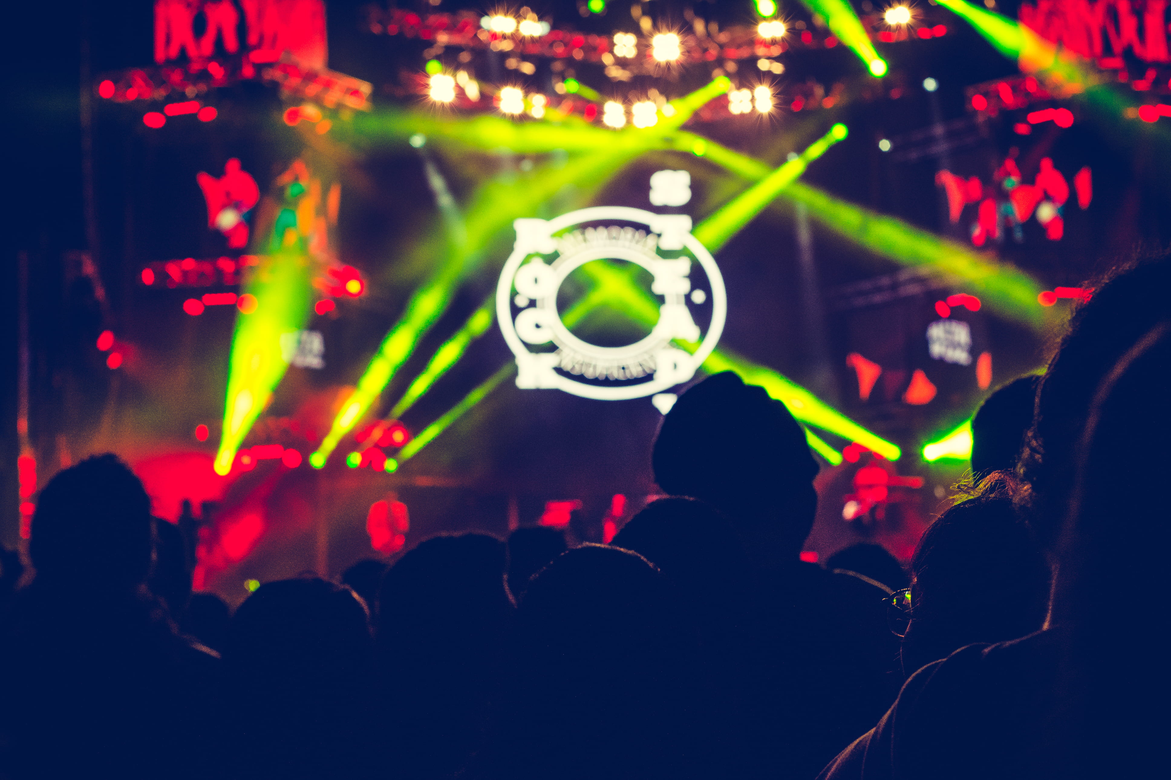 fan - enthusiast, performance, large group of people, human limb, rock music, excitement, dancing, crowd, neon, nightlife, lights, people, illuminated, HD Wallpaper