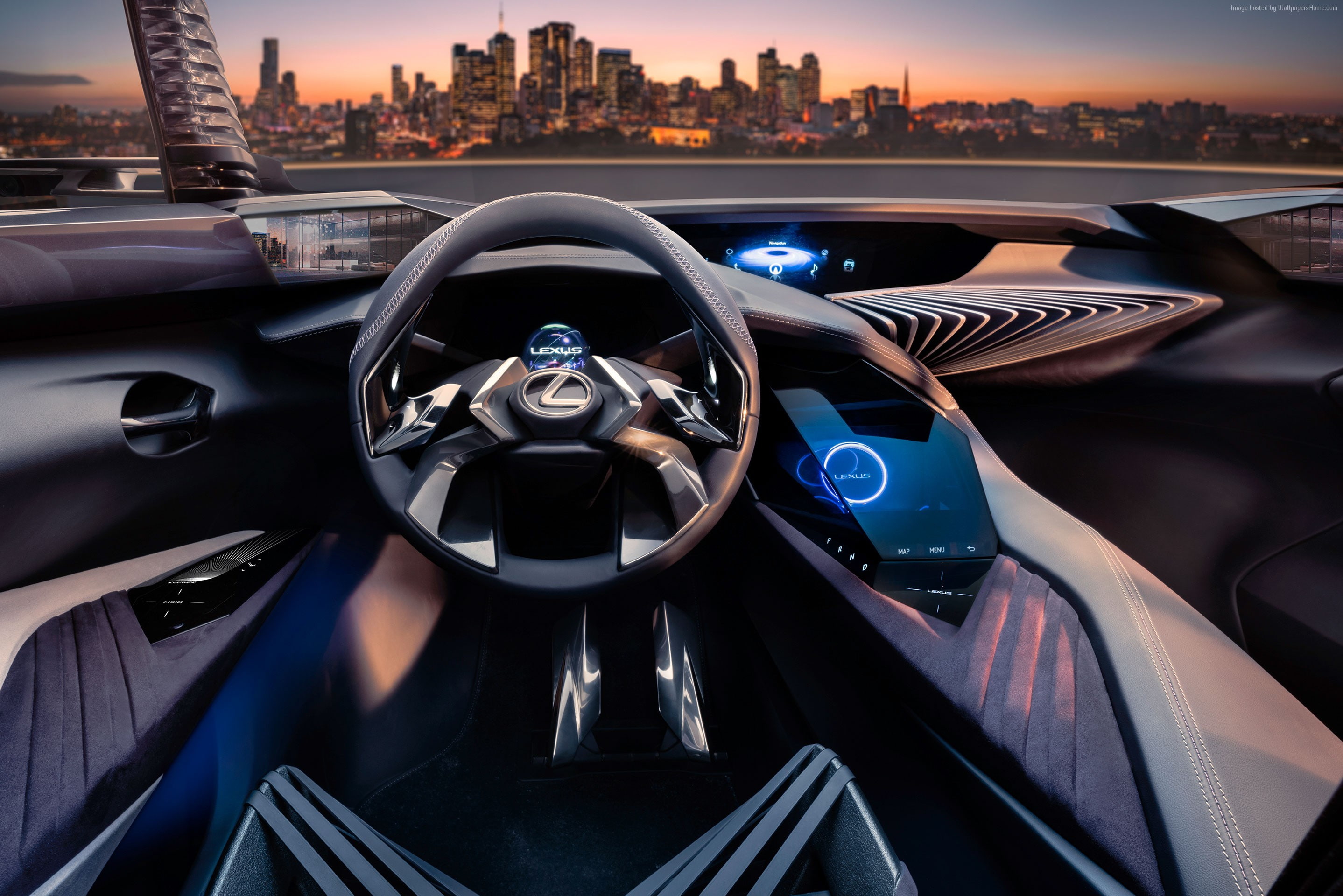 city, metal, building exterior, SUV, sky, office building exterior, luxury, architecture, built structure, transportation, technology, 2K, travel, LEXUS UX, HD Wallpaper