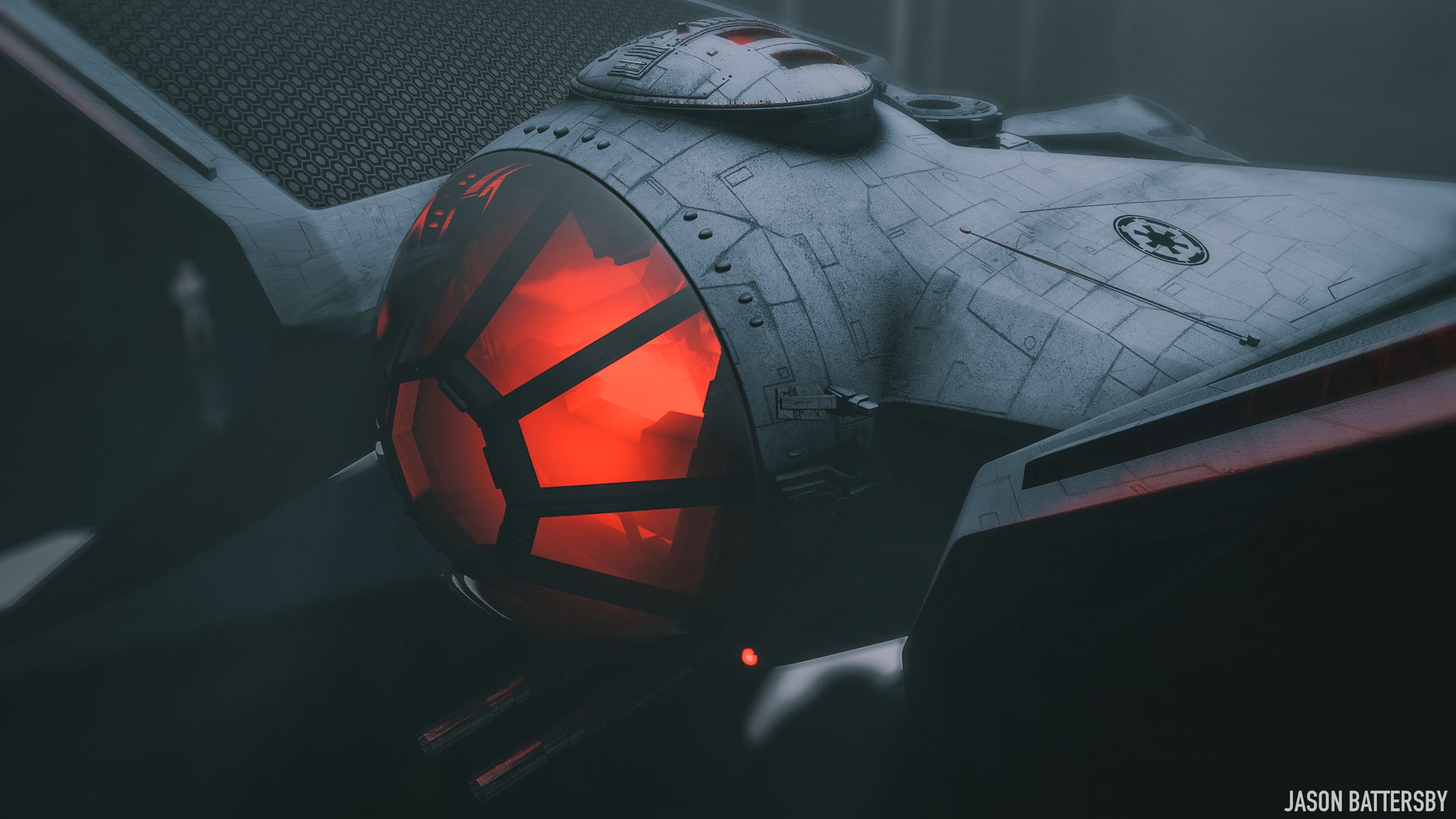 digital art, TIE Fighter, 1080P, Star Wars, Jason Battersby, Concept Art, HD Wallpaper