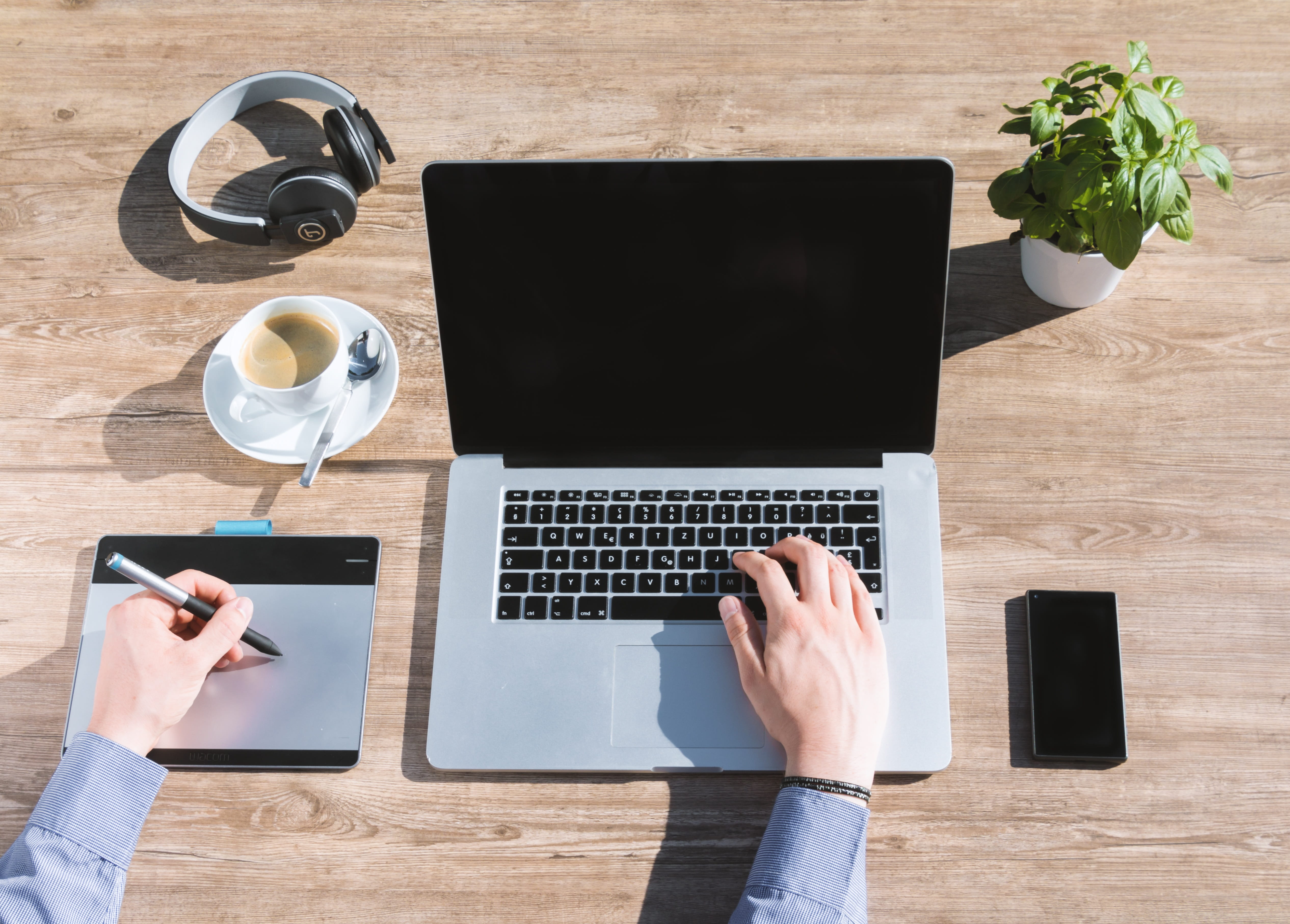 outdoor work, mug, screen, Laptop, 4K, cutter, tablet, Keyboard, web design, film, success, office work, cup, lancer, business, calculator, edit, Work, HD Wallpaper